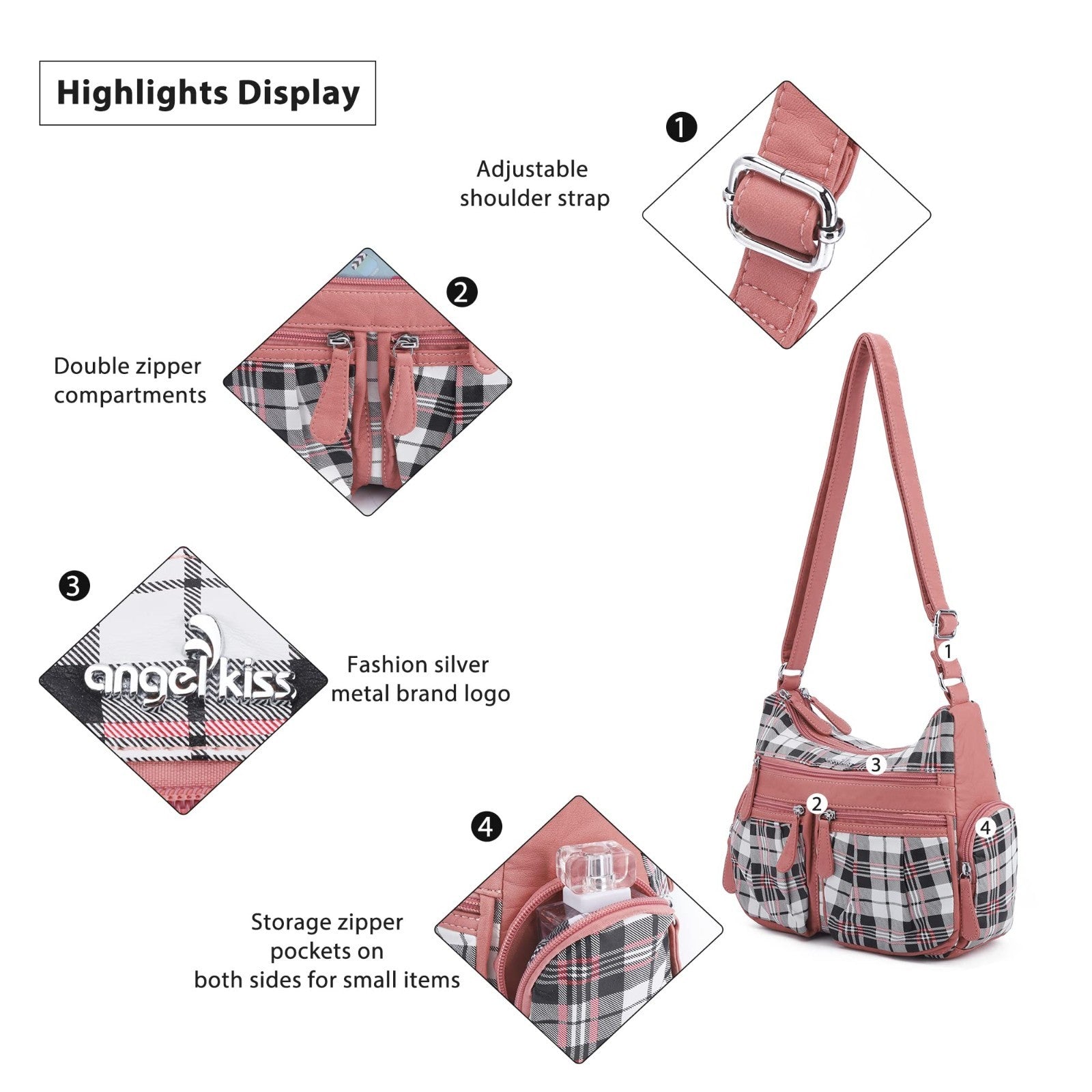 Stylish Crossbody Bags for Women   Medium Faux Leather Shoulder Handbags & Purse4