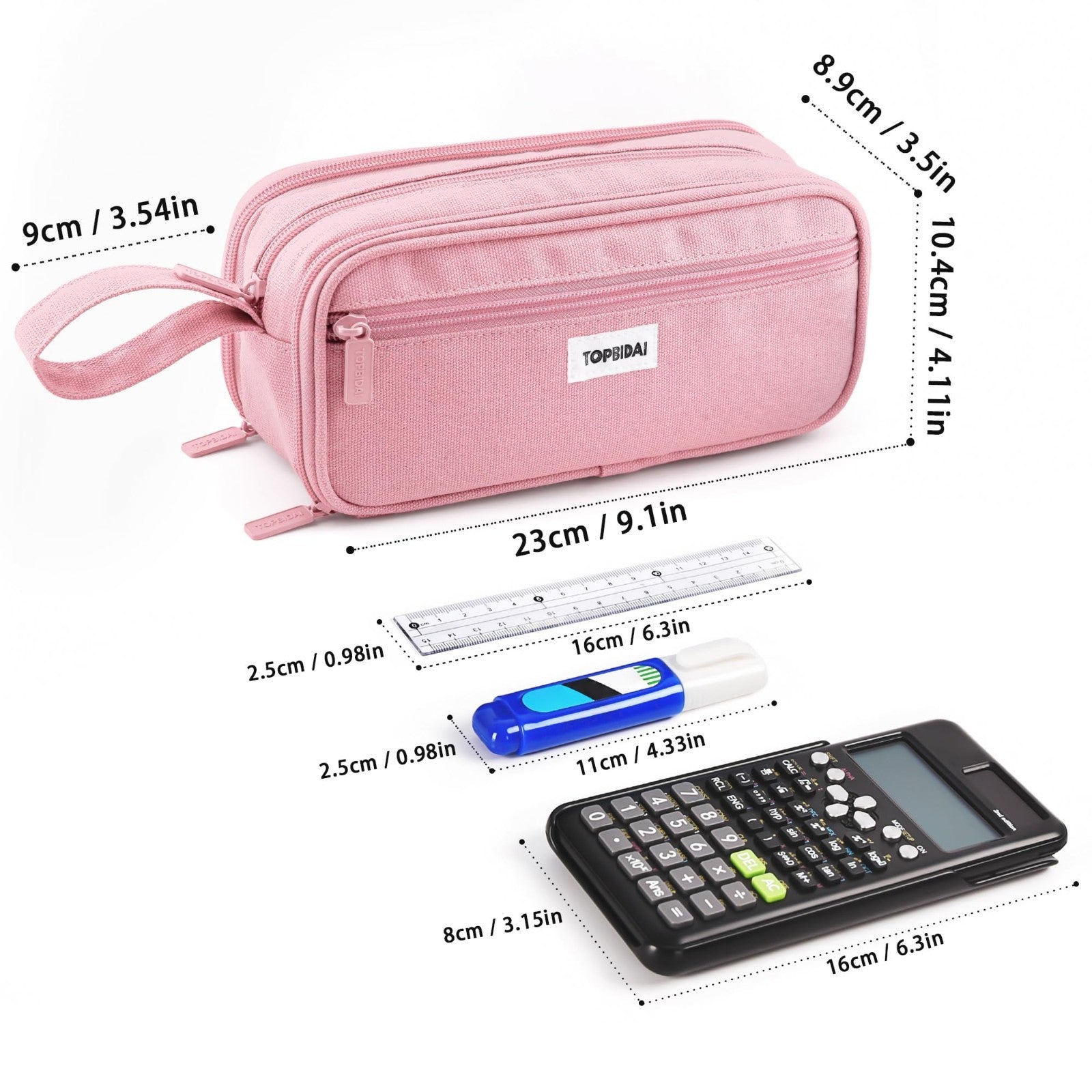Large Pencil Case Pouch for School, Office, Art Supplies   Unisex Storage Bag5
