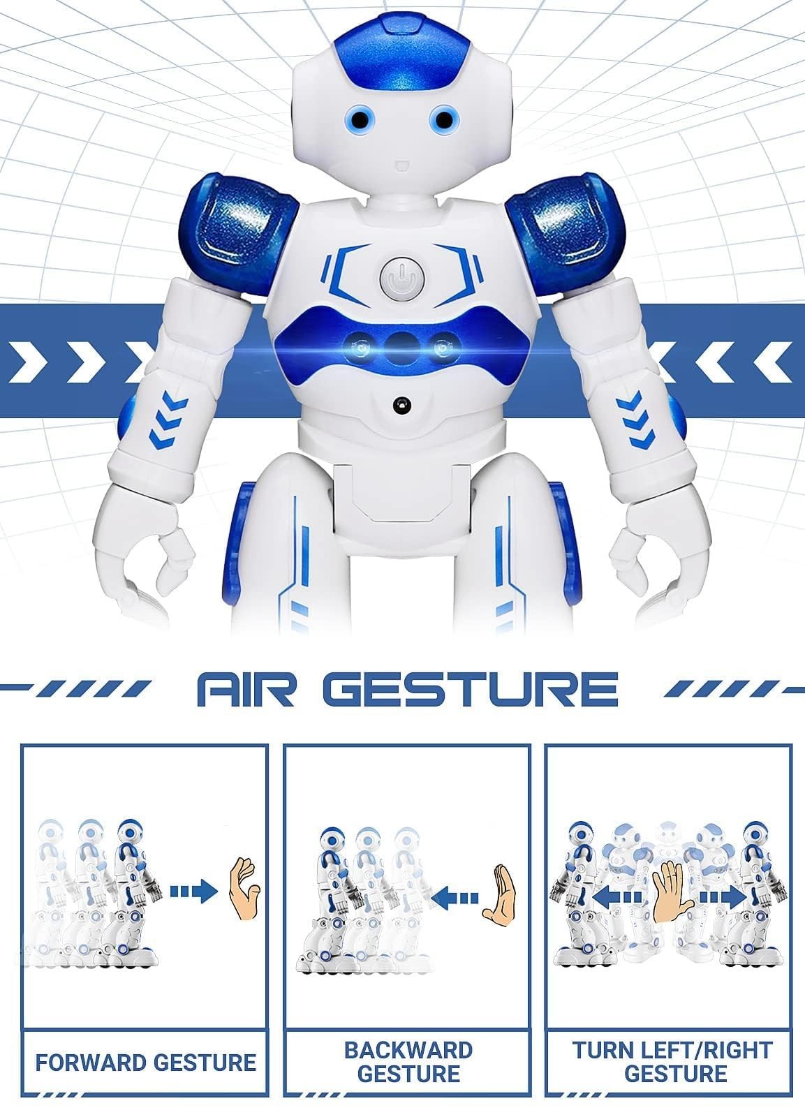 Programmable RC Robot Toy for Kids   Gesture Control, Smart Remote, Ages 3 8, Gi4