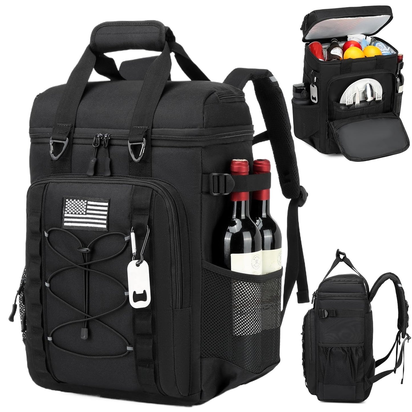 Tactical Insulated Backpack Cooler - 42 Can Leak Proof Soft Cooler for Camping,1