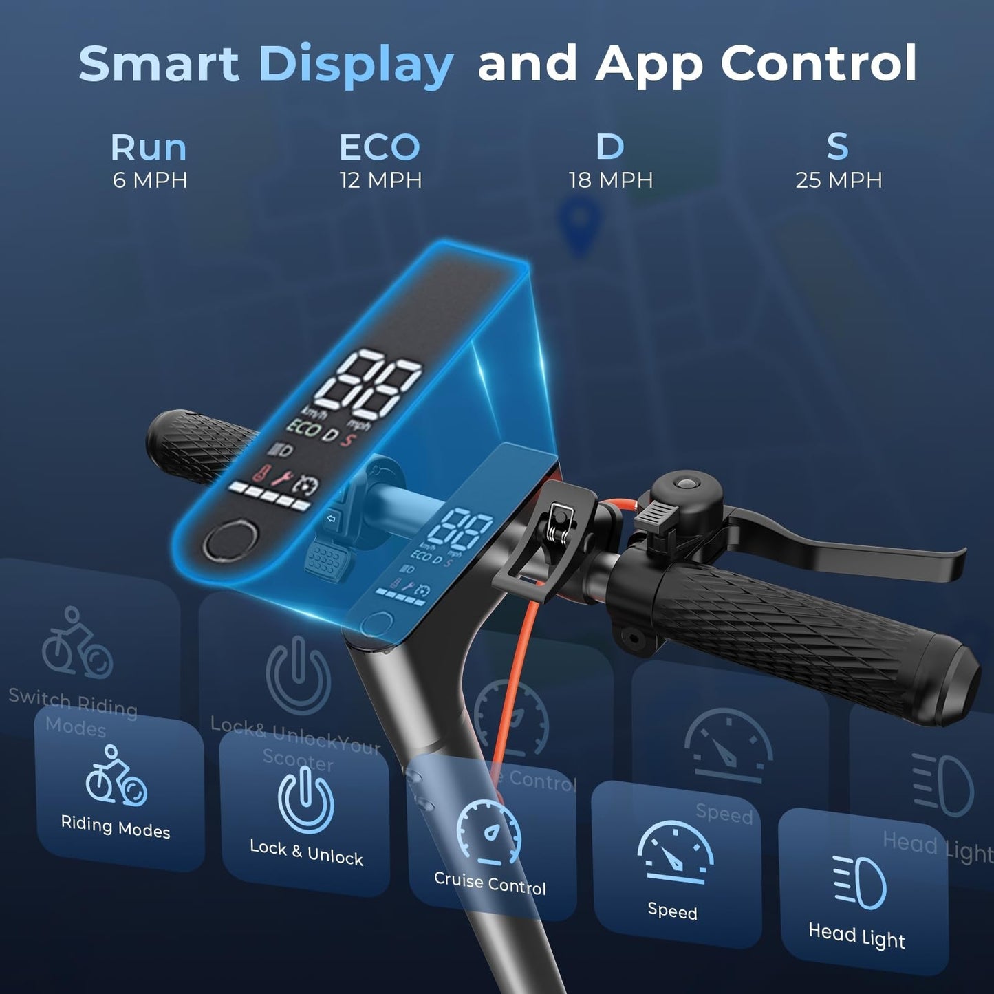 Powerful Electric Scooter for Adults & Teens, 1200W/1000W/500W Motor, 10''/8.5''5