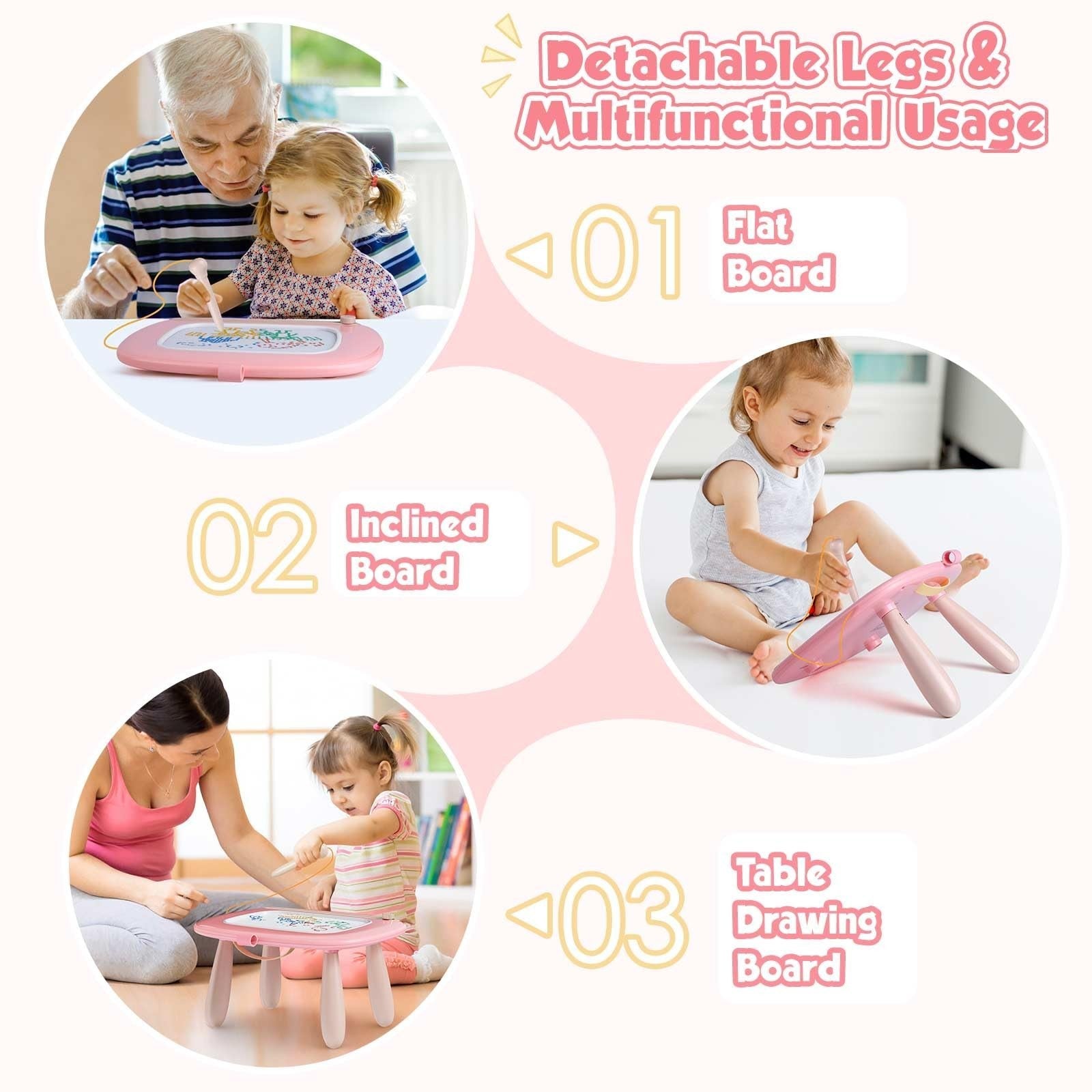 Magnetic Drawing Doodle Board for Toddlers 1-3 Years - Educational Learning Toy,4
