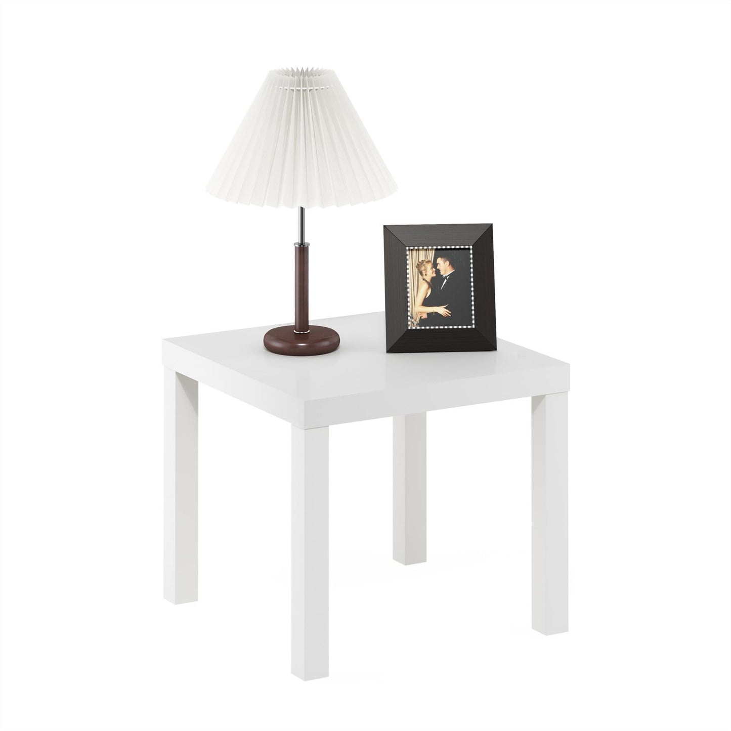Modern Square Side Table - Triple Thick Top, Easy Assembly Nightstand for Living1
