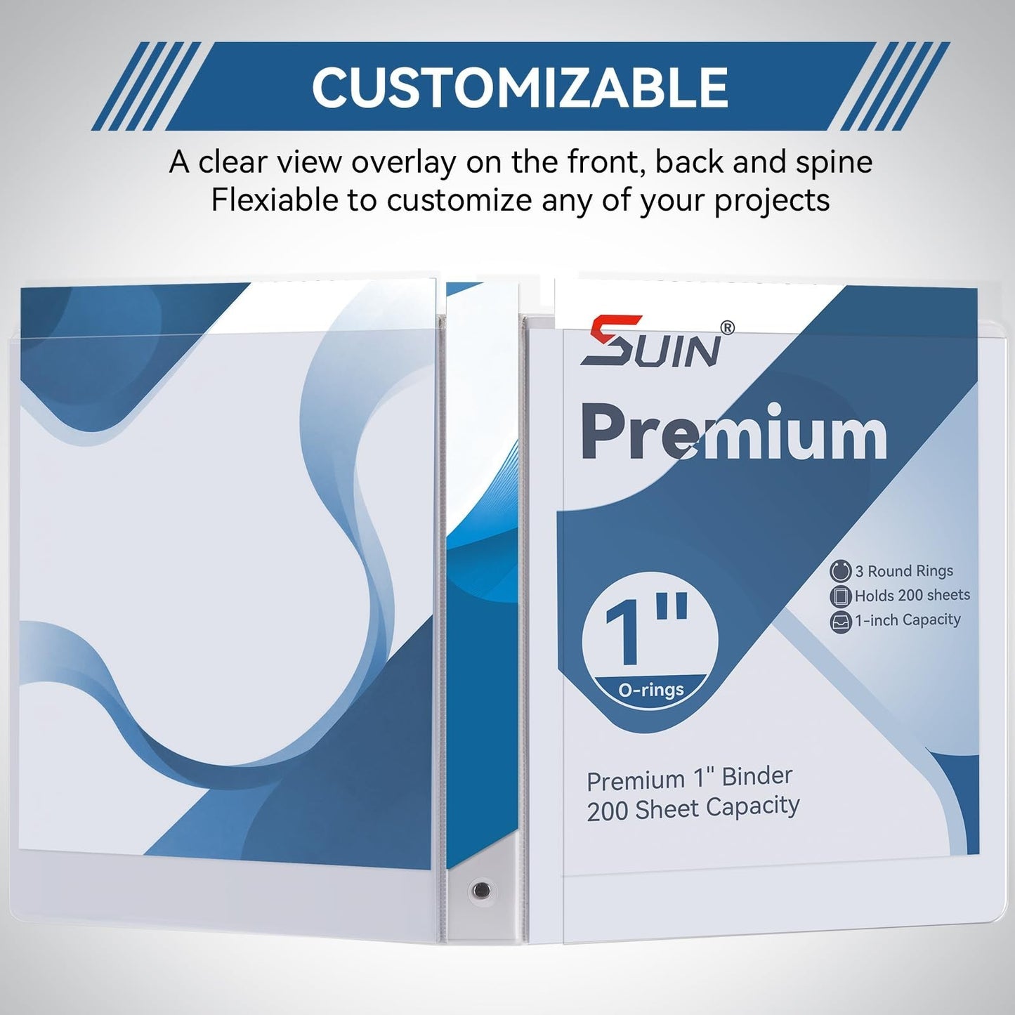 36 Pack Premium 1'' 3 Ring Binders - Large 200 Sheet Capacity, Fits 8.5x11" Pape3