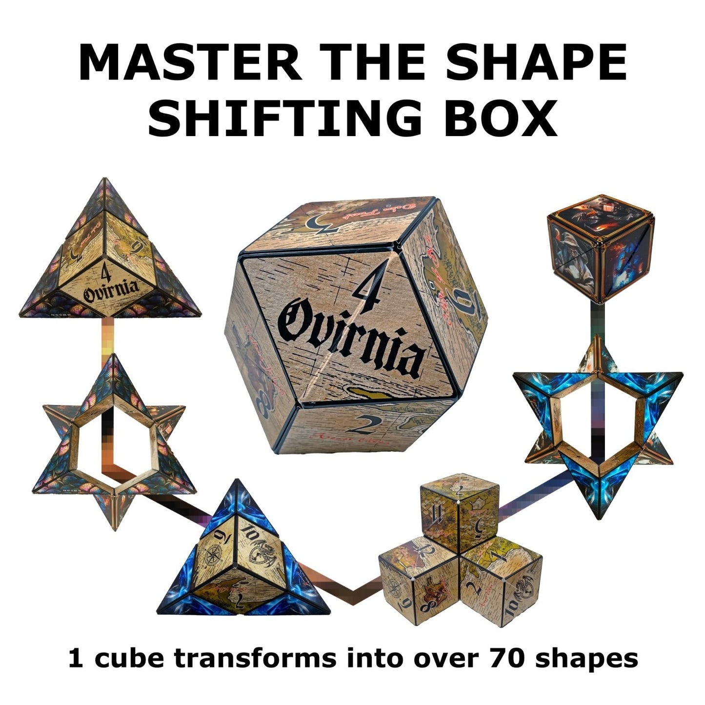 Magnetic Puzzle Cube   Sensory Fidget Toy for Stress Relief & Shape Shifting Fun3