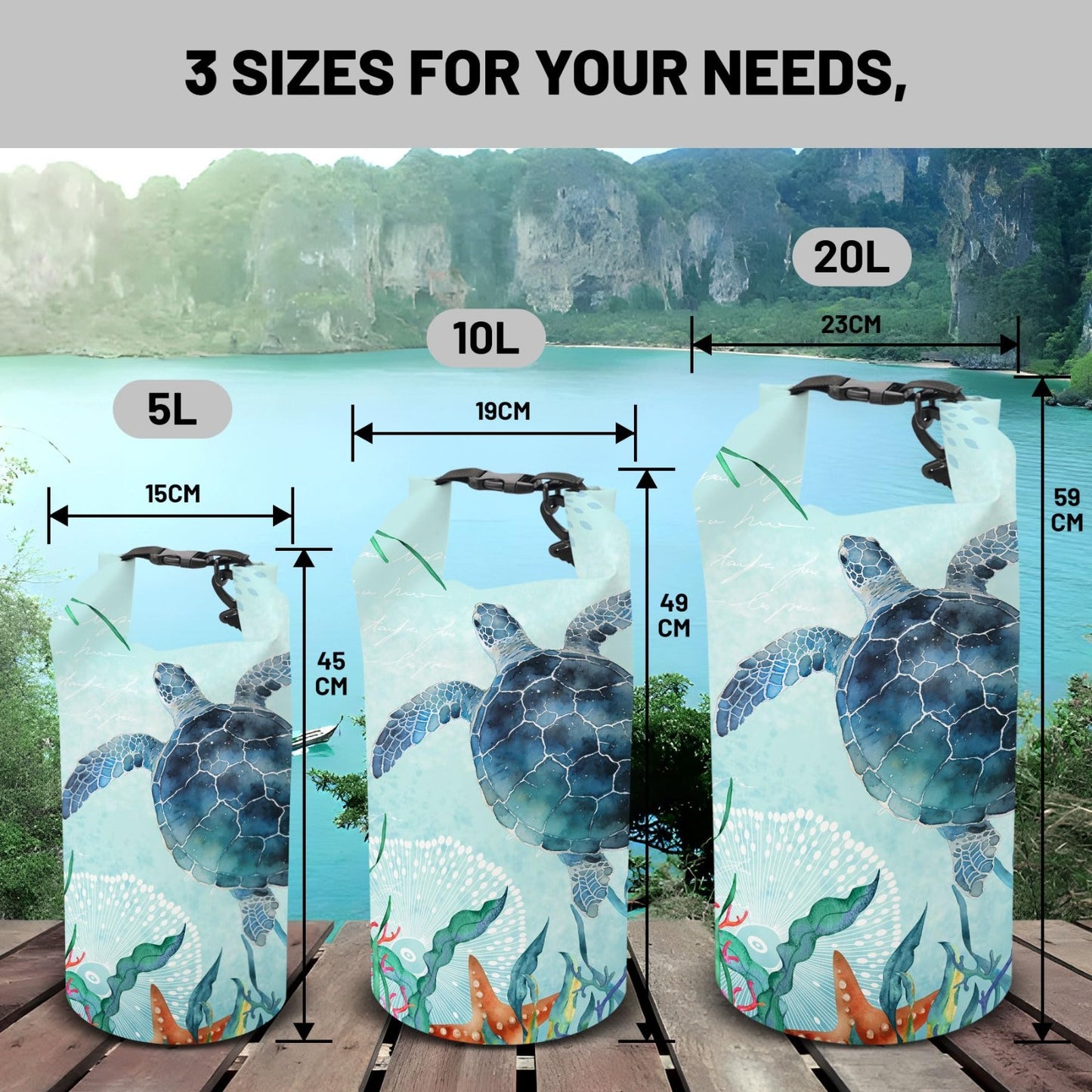 Waterproof Dry Bag Backpack - Lightweight Floating Bags for Kayaking, Fishing, C2