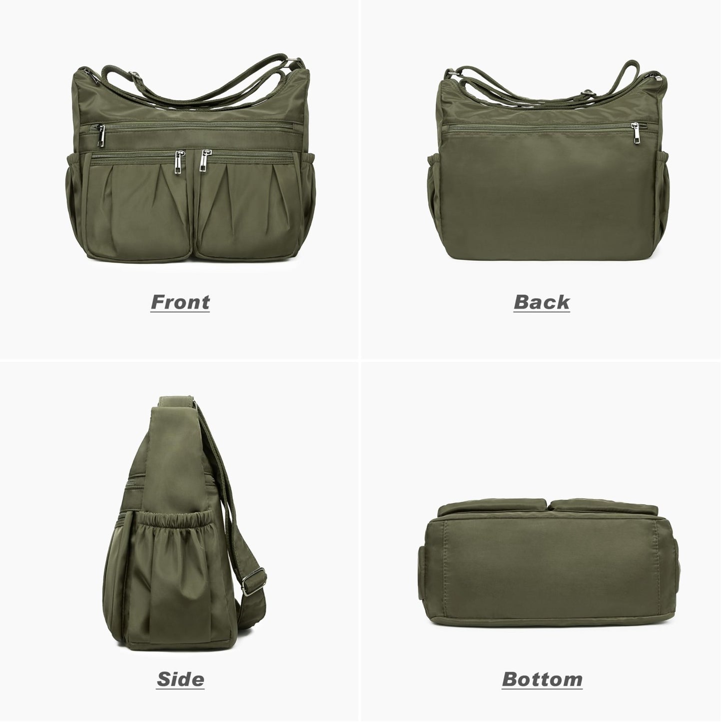 Lightweight Waterproof Nylon Crossbody Purse for Women - Travel Handbag, Pocketb4