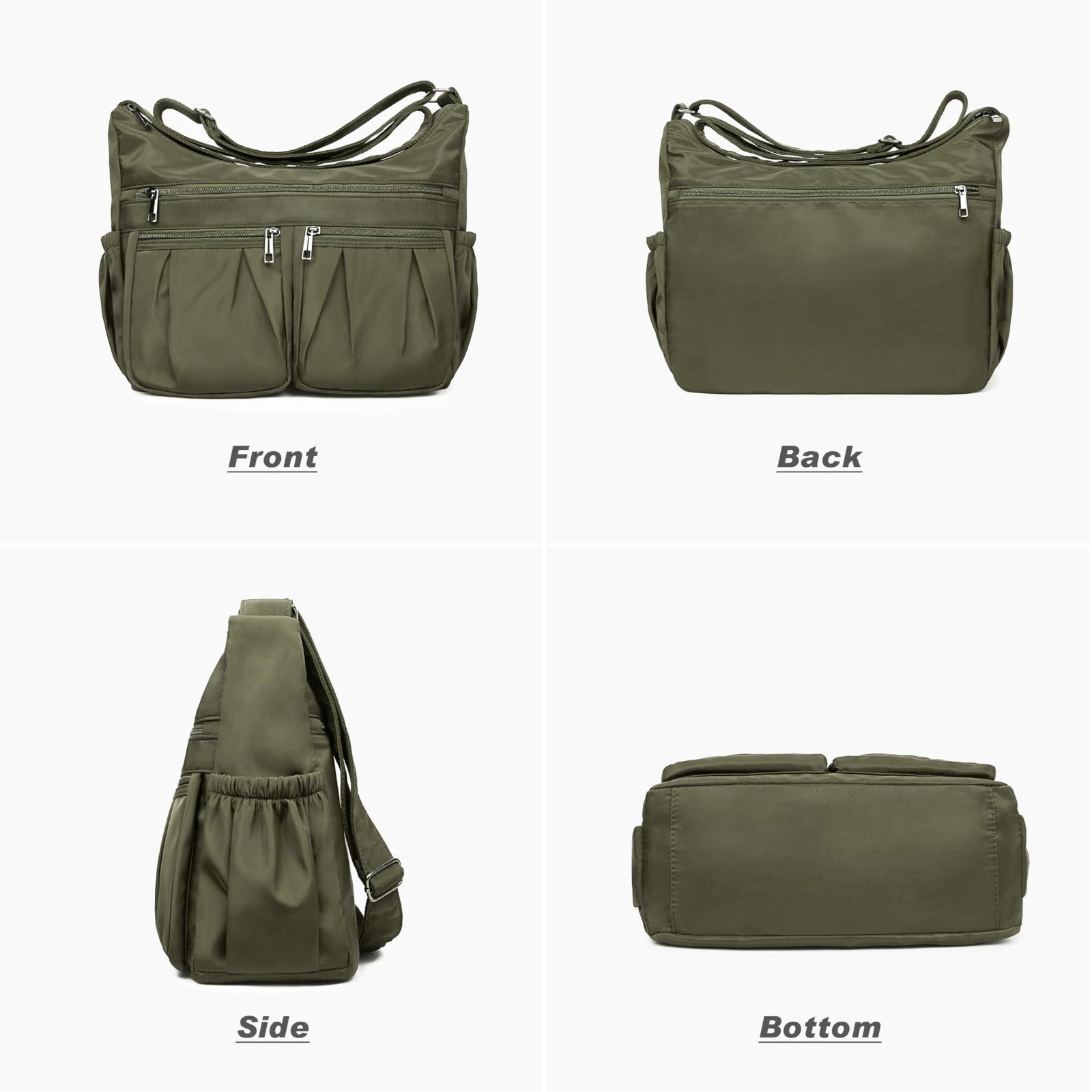 Lightweight Waterproof Nylon Crossbody Purse for Women - Travel Handbag, Pocketb4