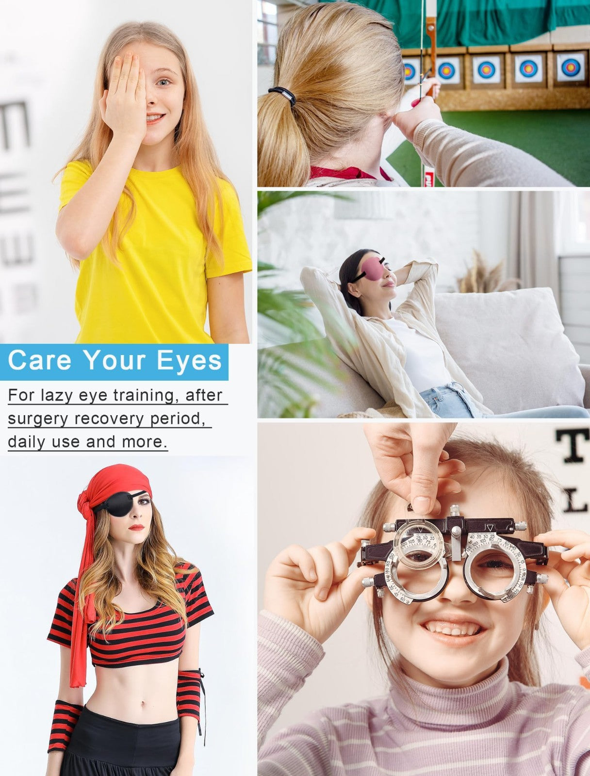 Adjustable Medical Eye Patch for Amblyopia & Lazy Eye - Purple Eye Patches4