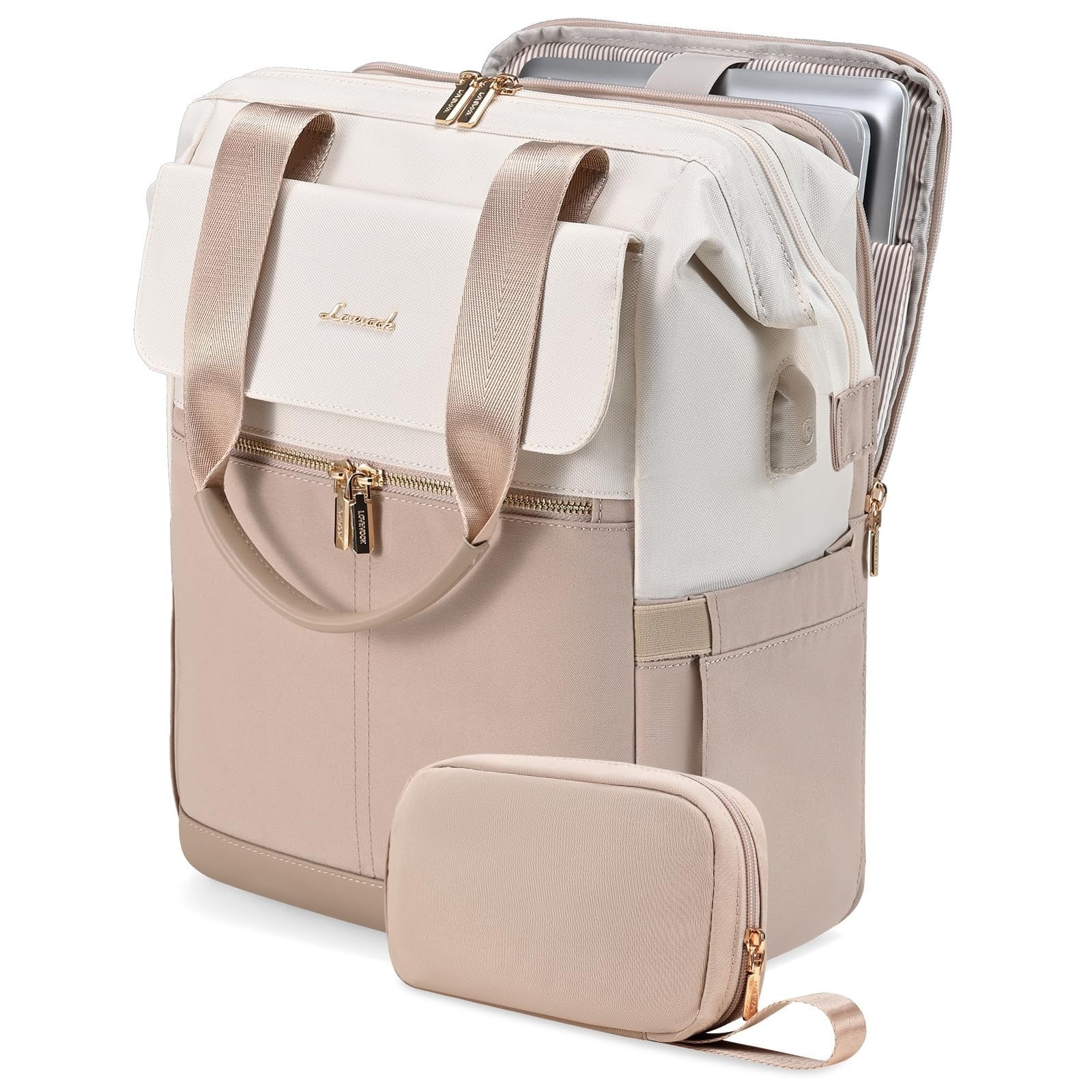 Large Capacity 17.3" Laptop Backpack for Women, Waterproof Travel Bag with USB P1