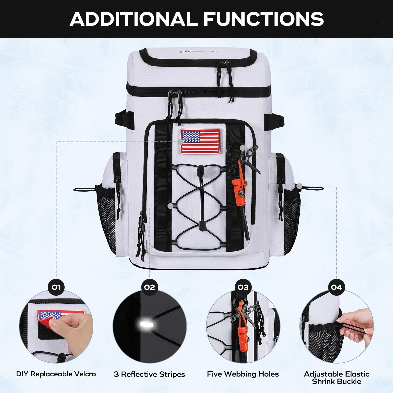 Insulated Backpack Cooler - 35/50 Can, Leakproof Soft Bag, Keeps Food Cold 16H,4