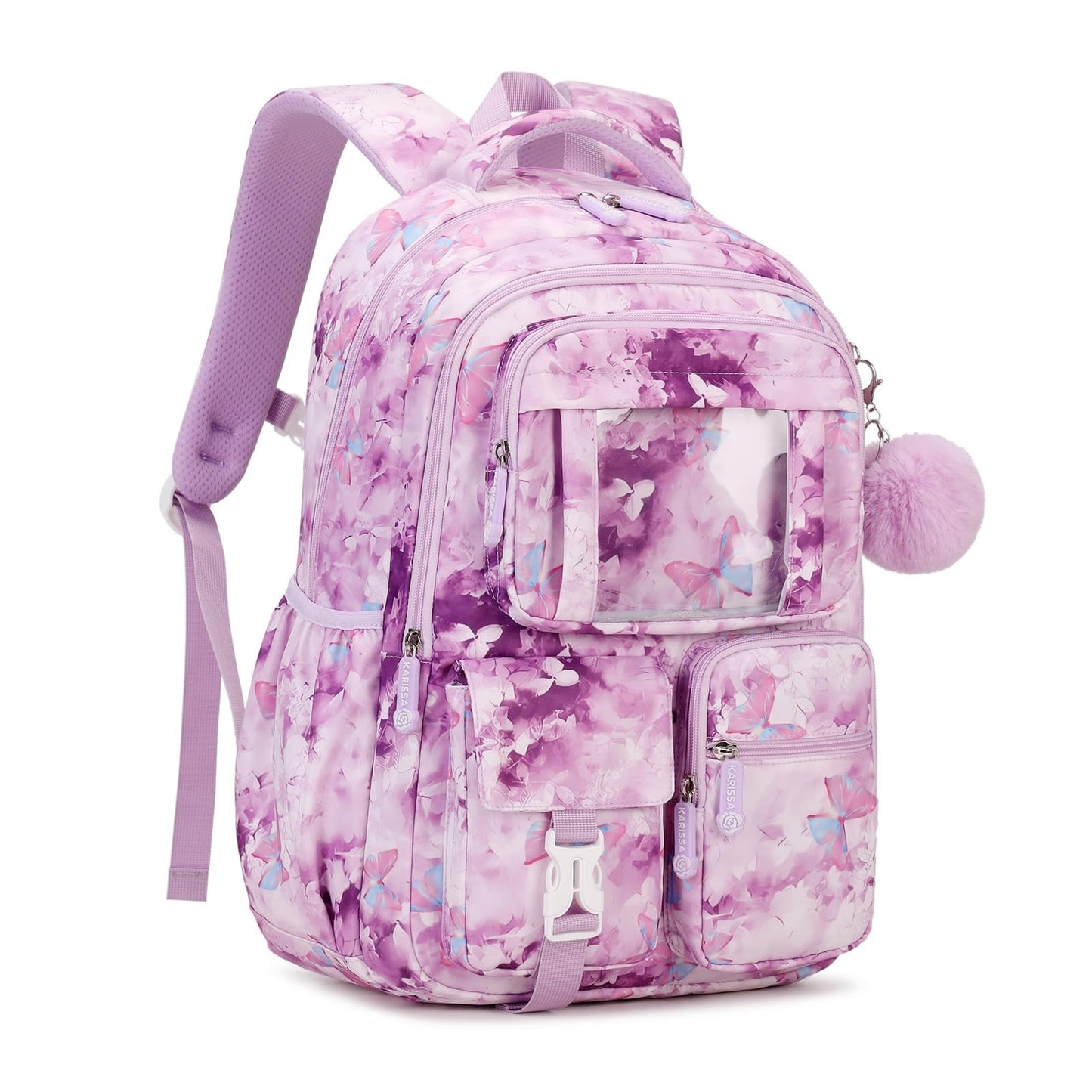 Kawaii Purple Butterfly Kids Backpack for Girls - School Bag for Middle & Elemen7