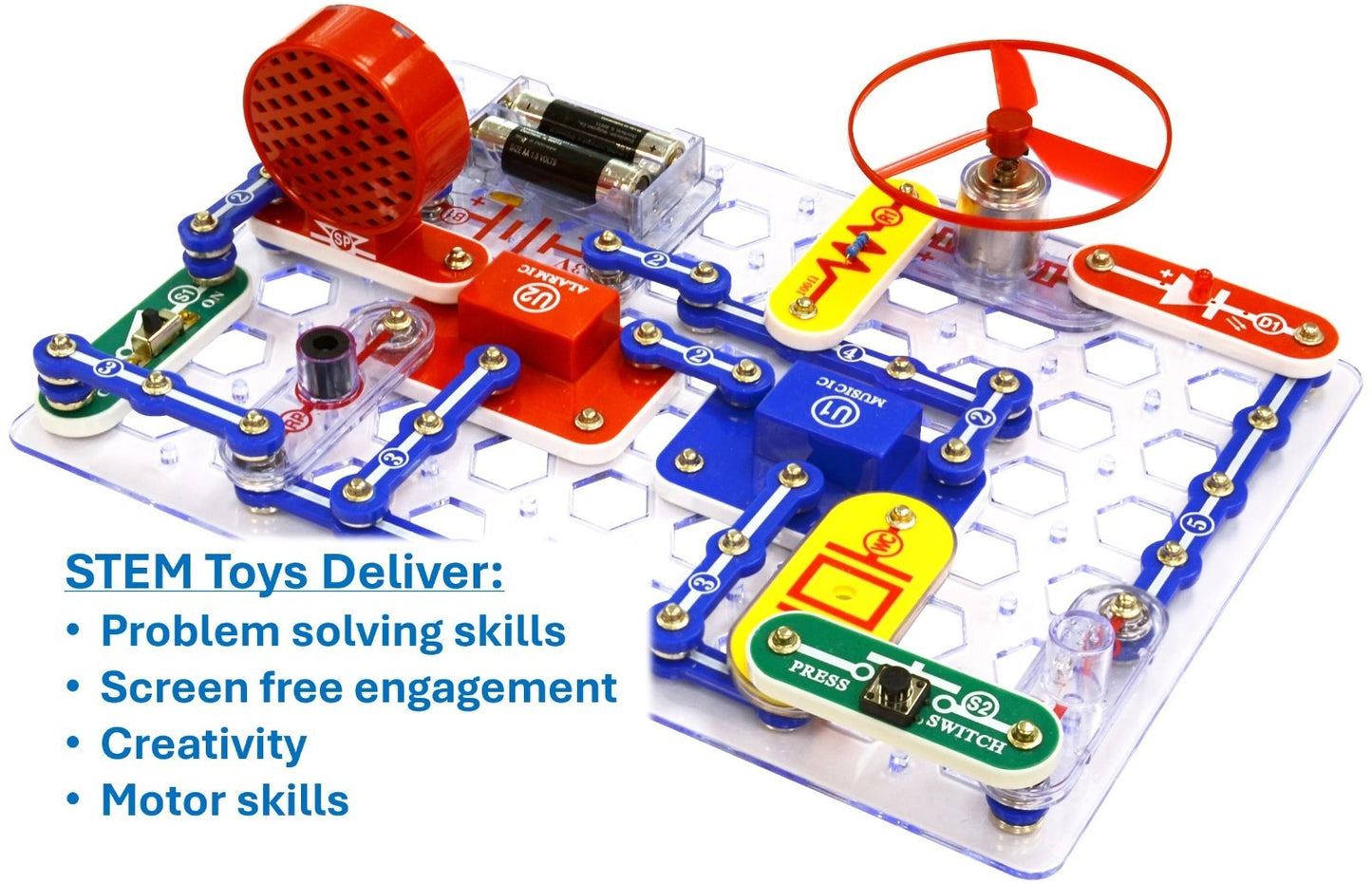 Electronics Exploration Kit for Kids 8+, 100+ Projects, STEM Learning, 28 Parts,5