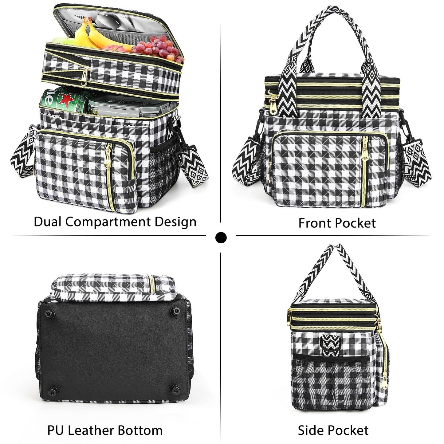 Expandable Insulated Lunch Bag - 16L Leakproof Cooler for Work/Travel/Picnics8