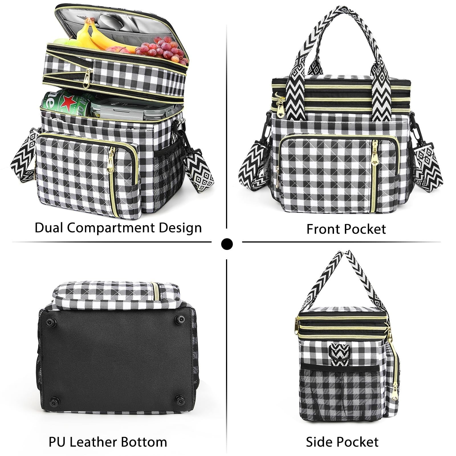 Expandable Insulated Lunch Bag - 16L Leakproof Cooler for Work/Travel/Picnics8