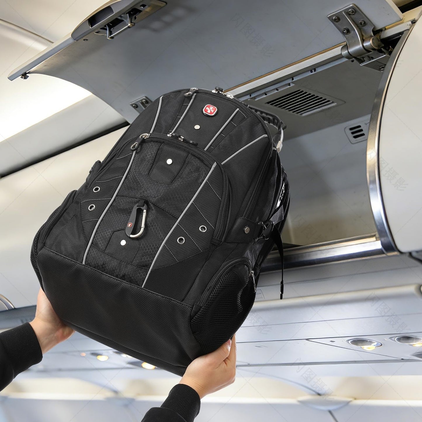 17" Laptop Backpack, USB C Charging, Anti Theft, Large Capacity, Multi Compartme2