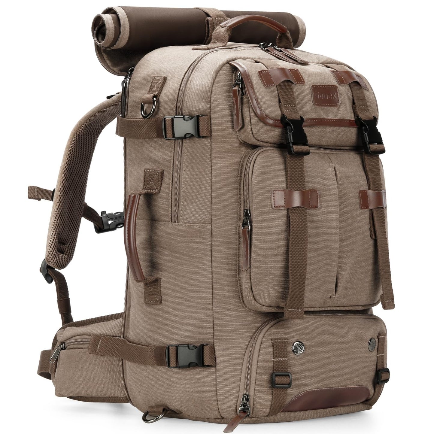 40L Convertible Laptop Backpack, Airline Approved, Travel Friendly, Coffee Brown7