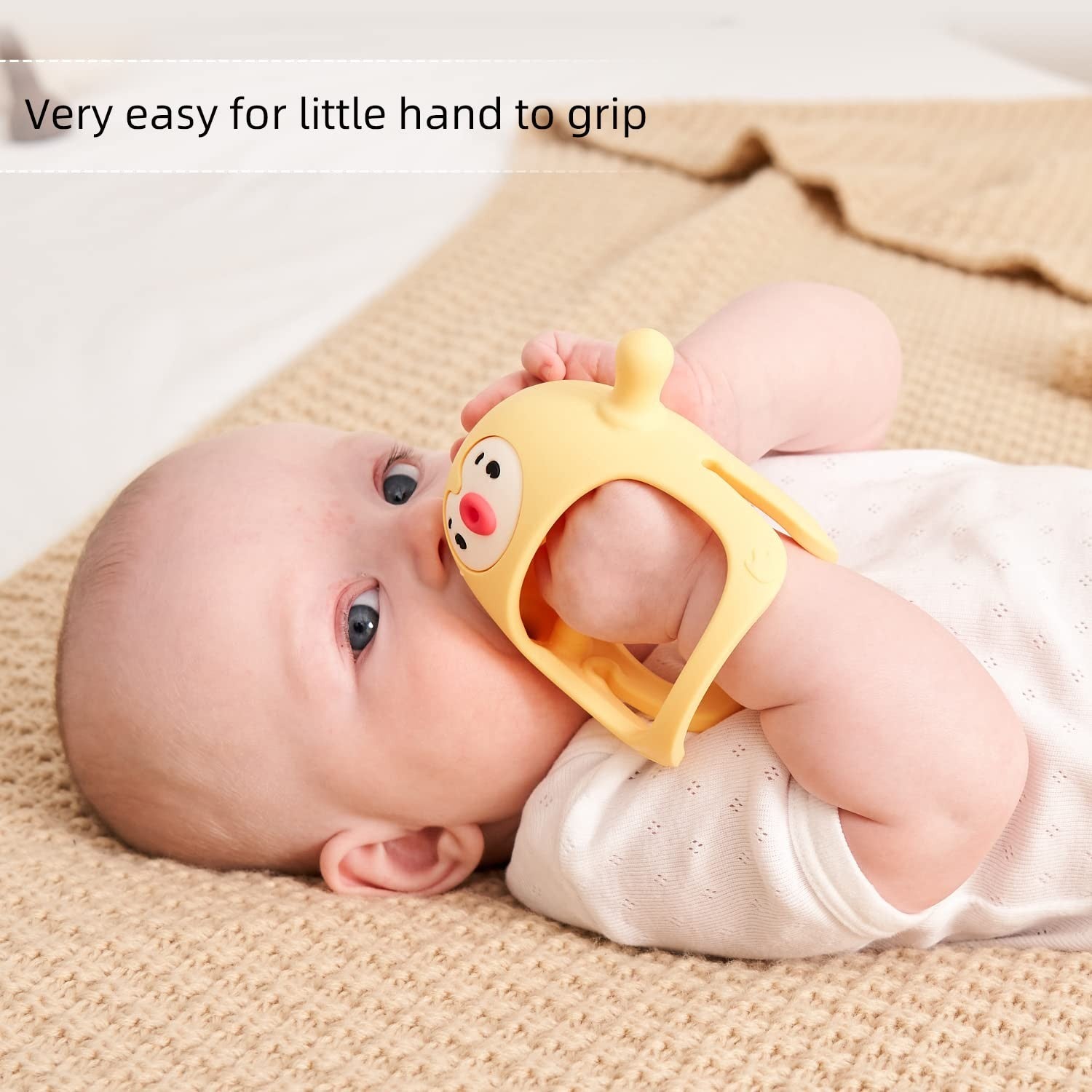 2 Pack Penguin Teething Toys for Babies 0 6 Months, Infant Teethers & Mittens, L3