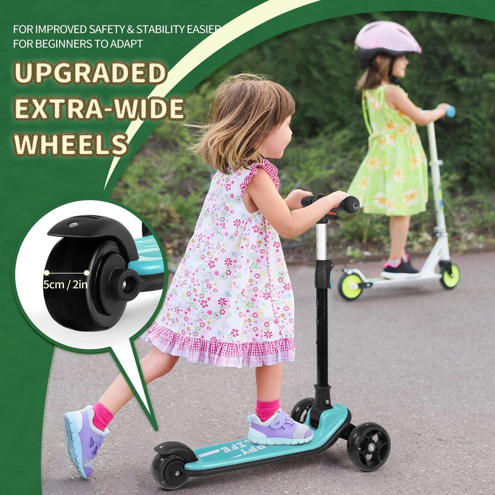 3-Wheel Kids Scooter Ages 3-10, Adjustable Height, Safe & Durable Design5