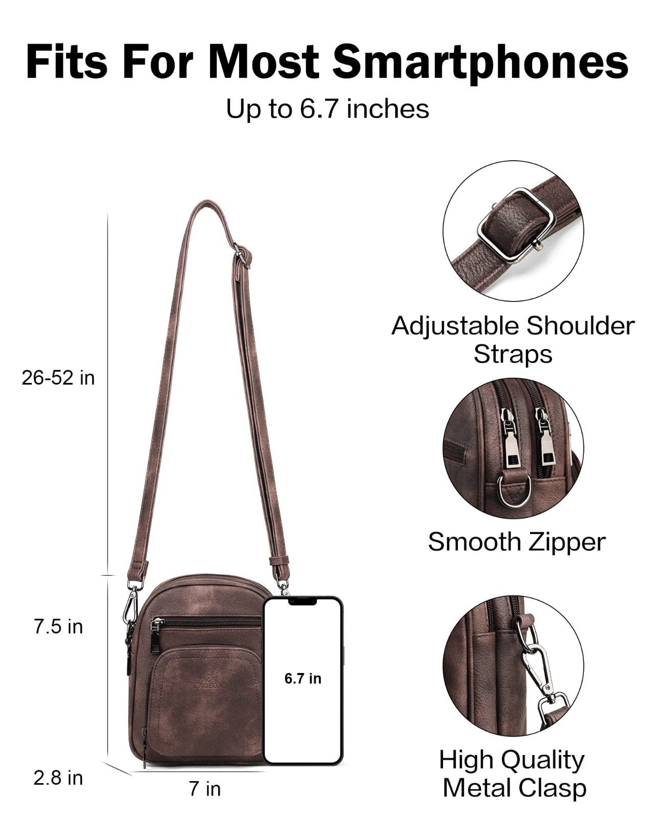 Stylish Small Crossbody Purses for Women, RFID Anti-Theft, 4 Card Slots3
