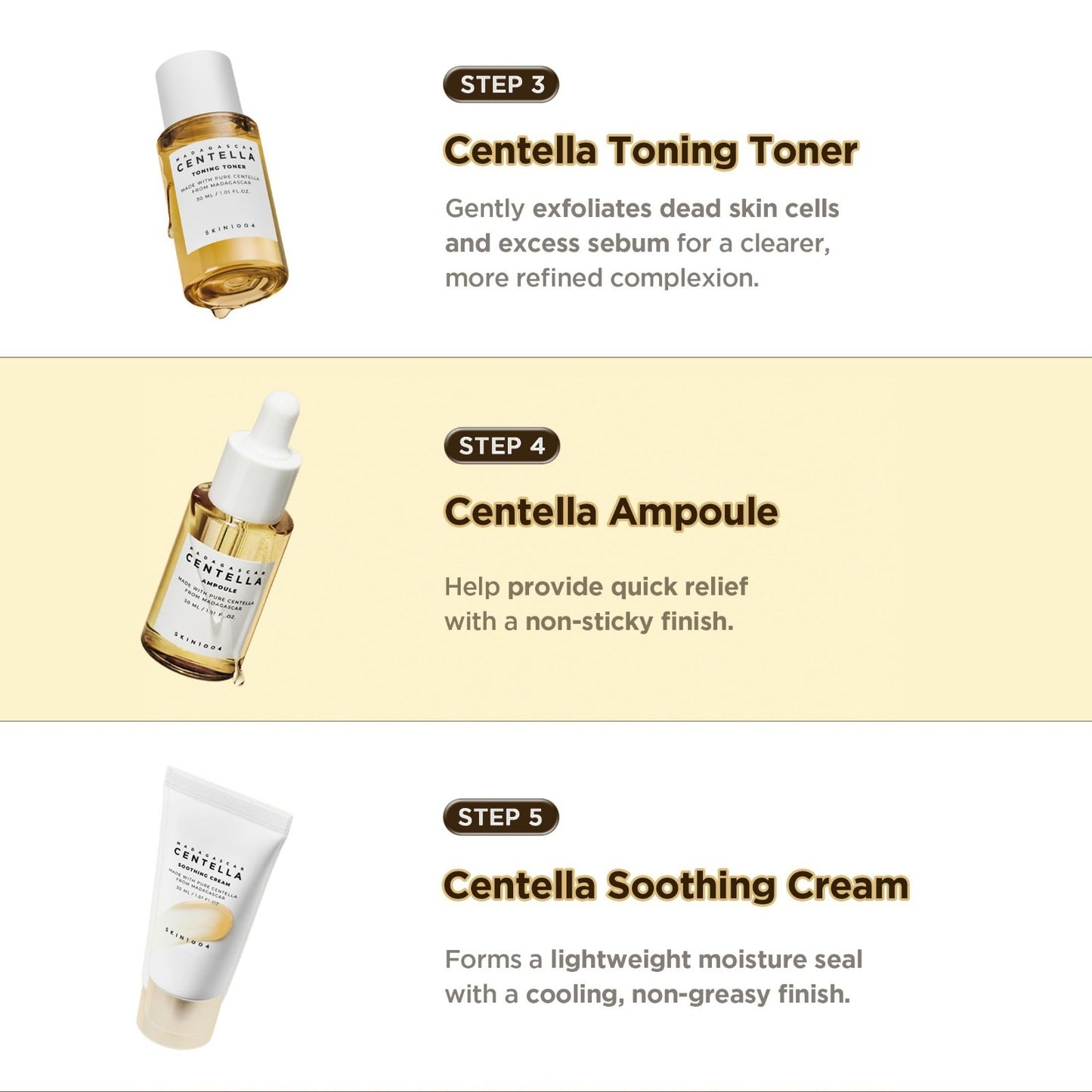 Korean Skin Care Travel Kit   Centella Essence Set of 5, Travel Size Essentials5