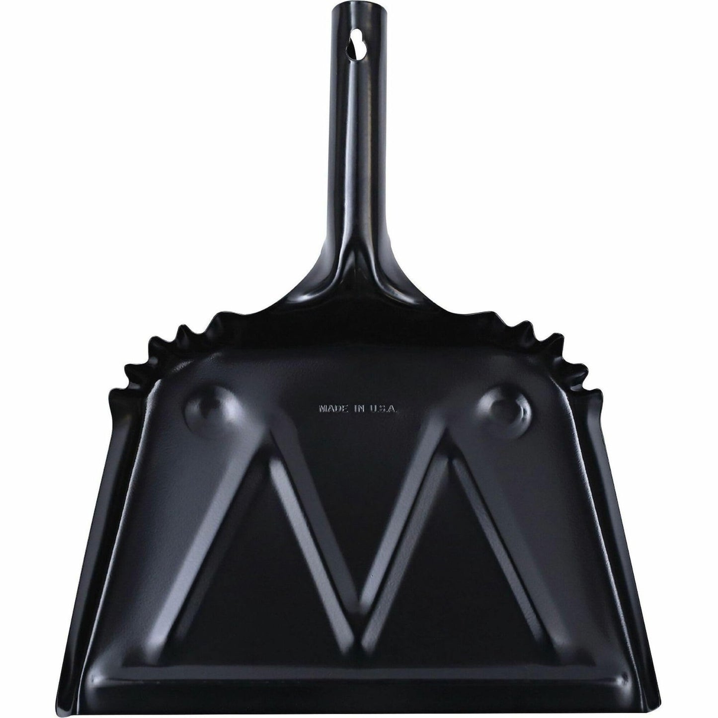 Heavy-Duty Black Metal Dustpan 12" | Durable, Ergonomic, Easy Clean | Home & Off1
