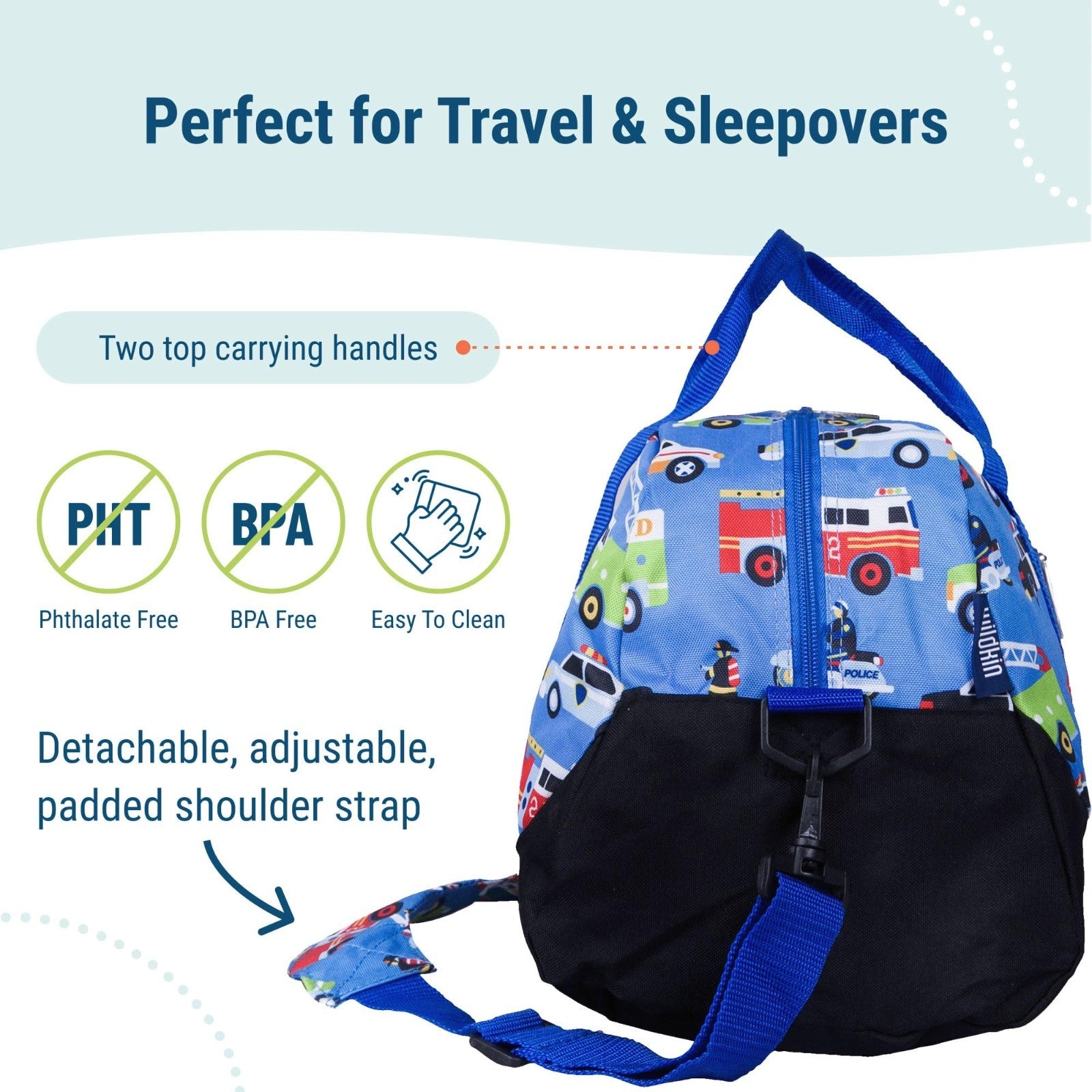 Kids Overnighter Duffel Bag - Carry-On Size, Perfect for School & Sleepovers4