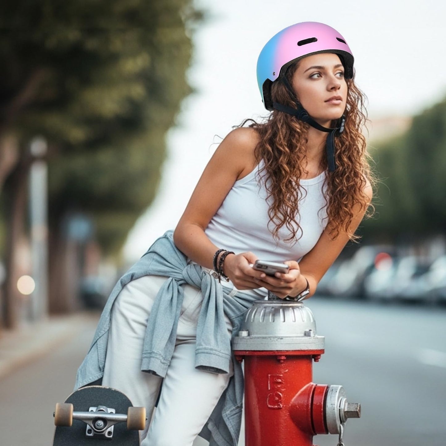 Multi-Sport Helmet for Skateboard, Bike, Scooter - Adjustable, Lightweight, Vent7