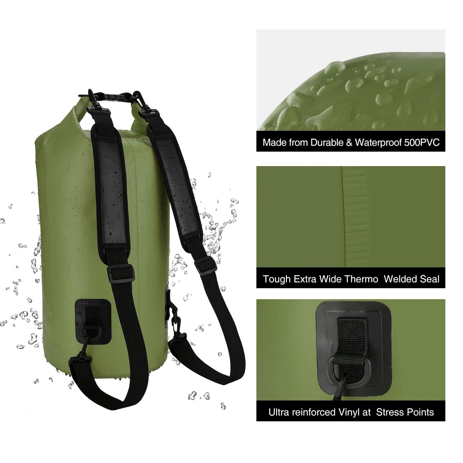 Waterproof Dry Bag Backpack 10L/20L/30L/40L - Floating, Phone Case Included for4