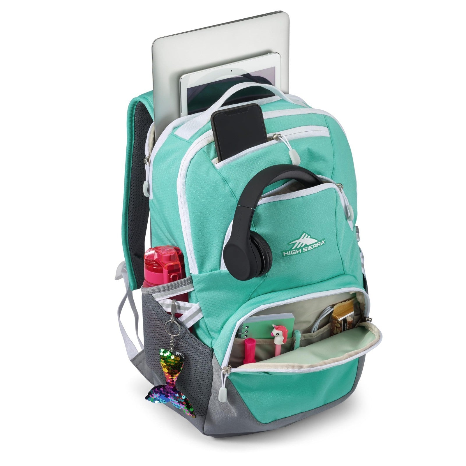 Travel Laptop Backpack with Drop Protection, Tablet Sleeve, Bookbag   Aquamarine4