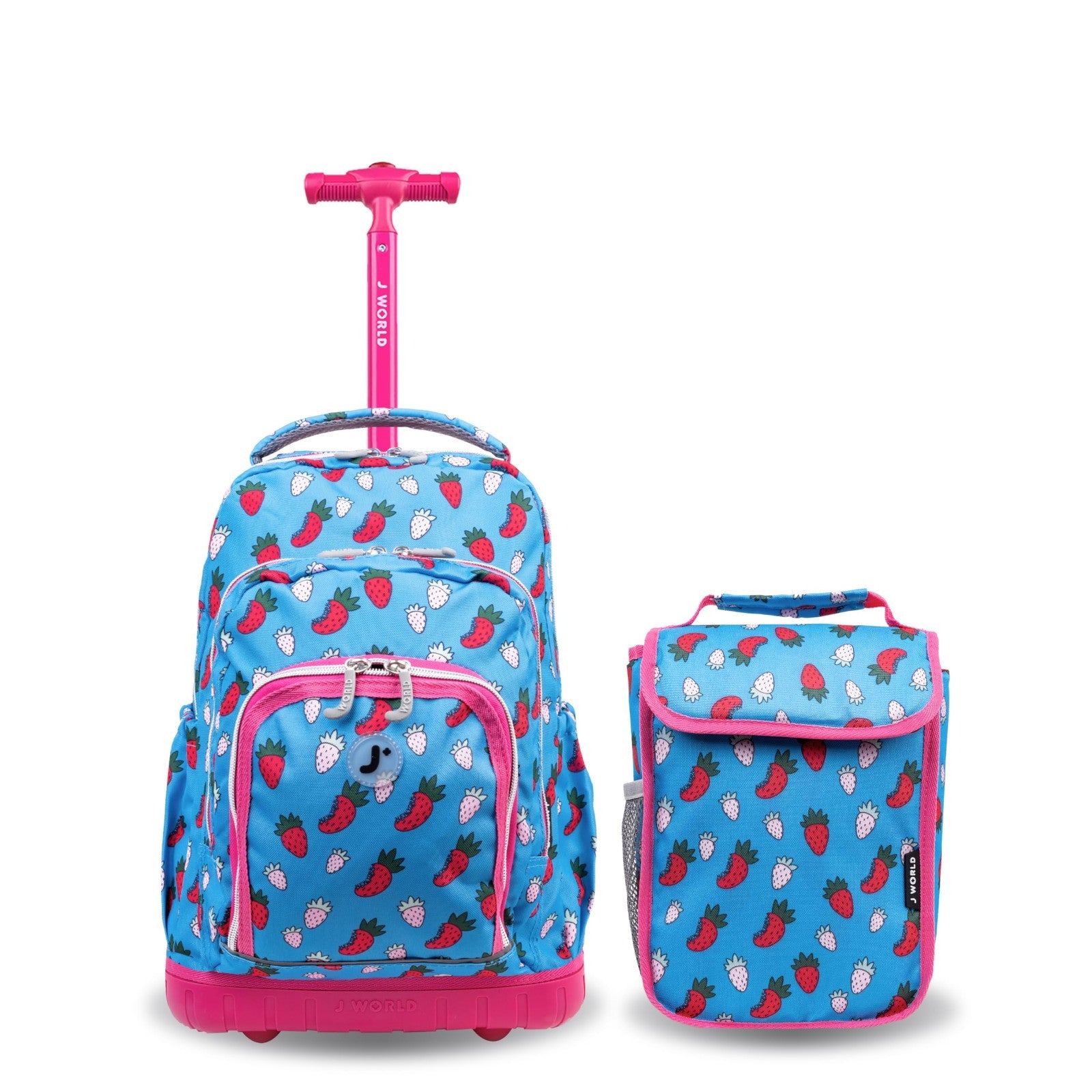 Kids Rolling Backpack & Lunch Bag Set   Elementary School Carry On Suitcase with1