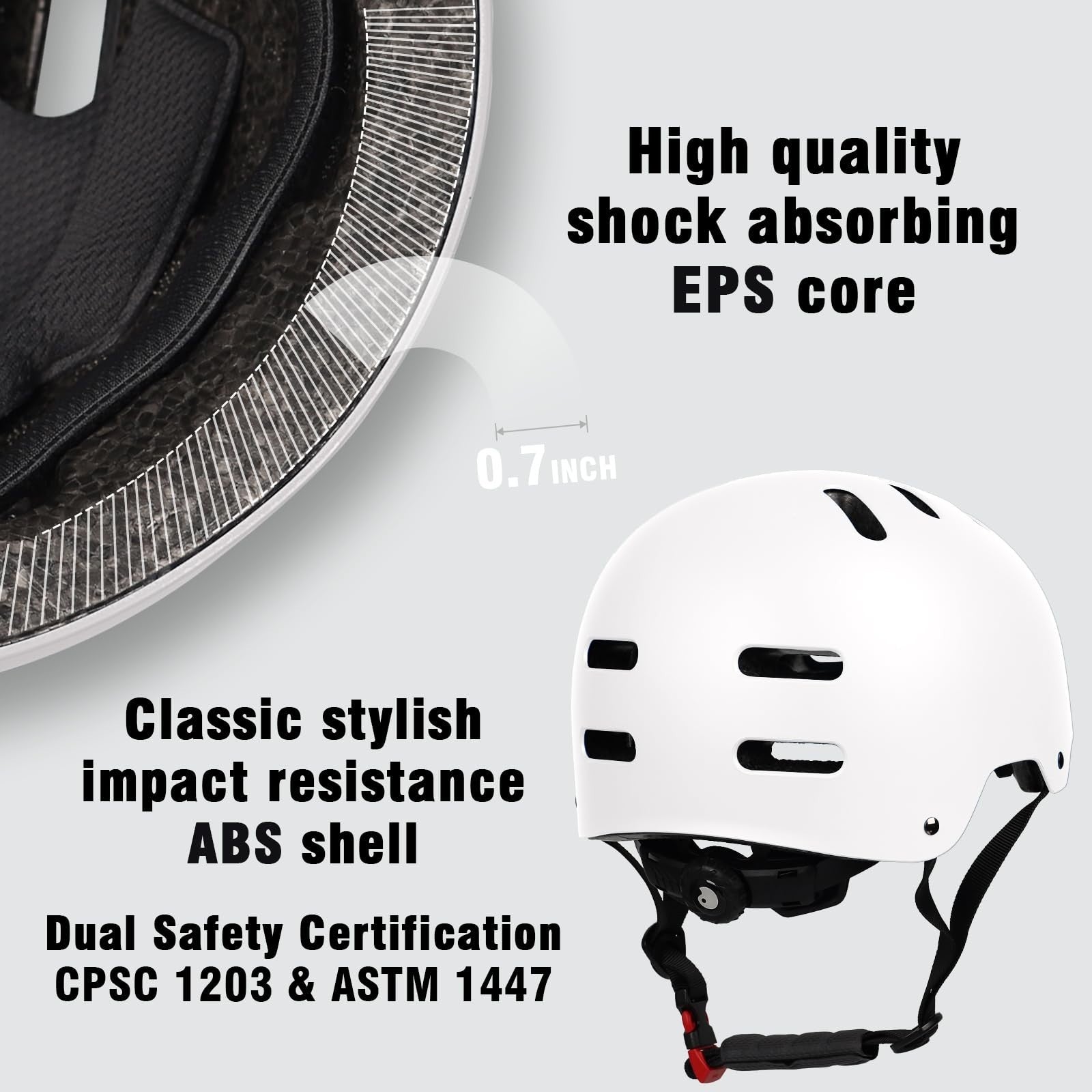 Multi-Sport Helmet for Skateboard, Bike, Scooter - Adjustable, Lightweight, Vent2