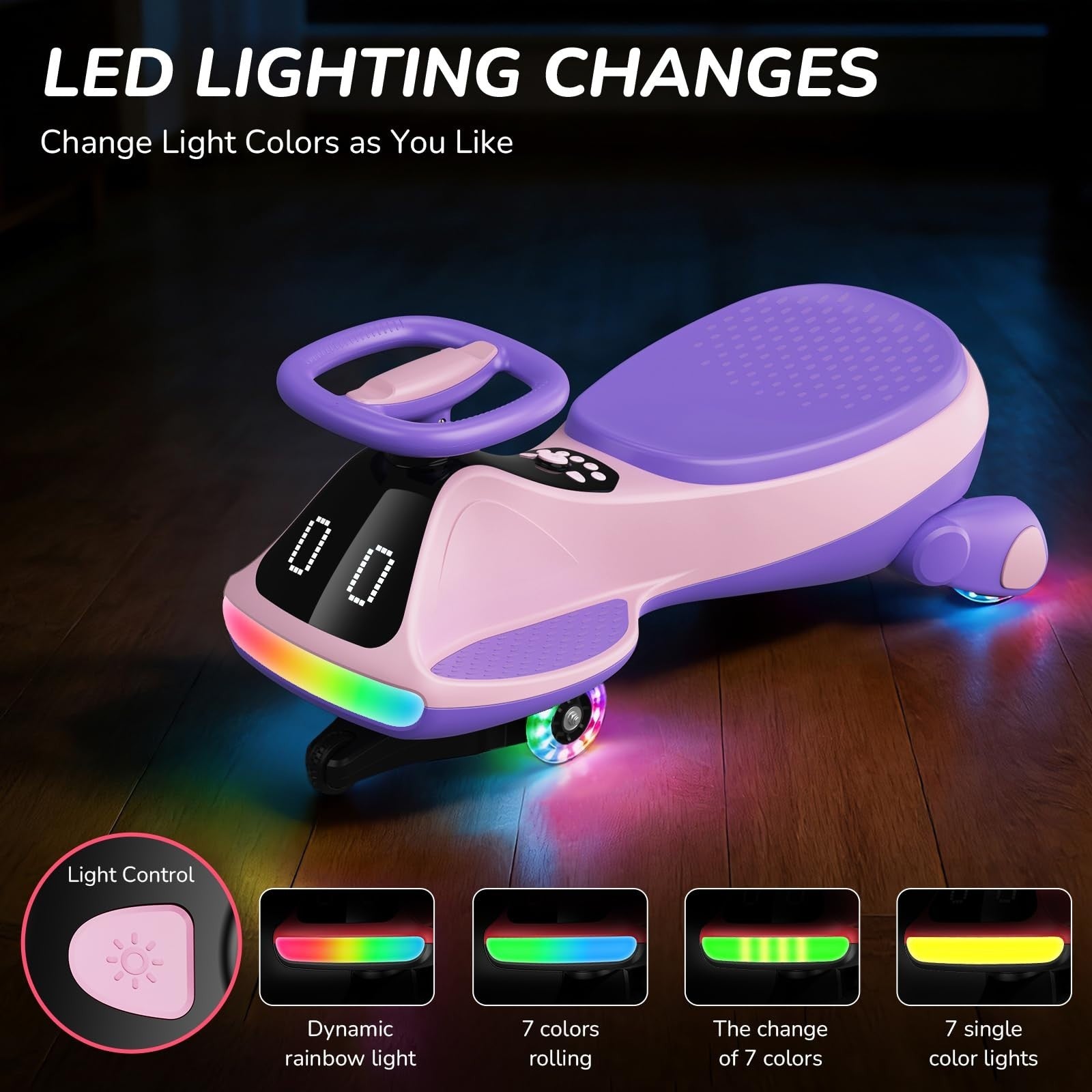 12V Electric Wiggle Car for Kids - Fun Ride-On Toy, Birthday Gift for Ages 3+6