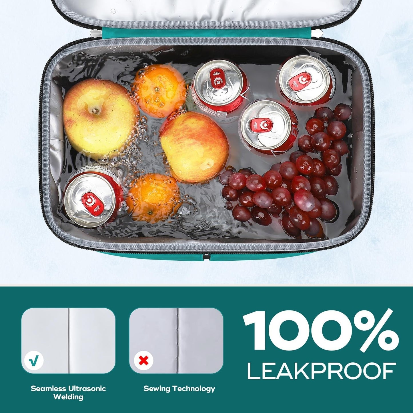 Insulated Cooler Backpack - 36 Can Leakproof Bag, Keeps Food Cold 16H, Ergonomic3