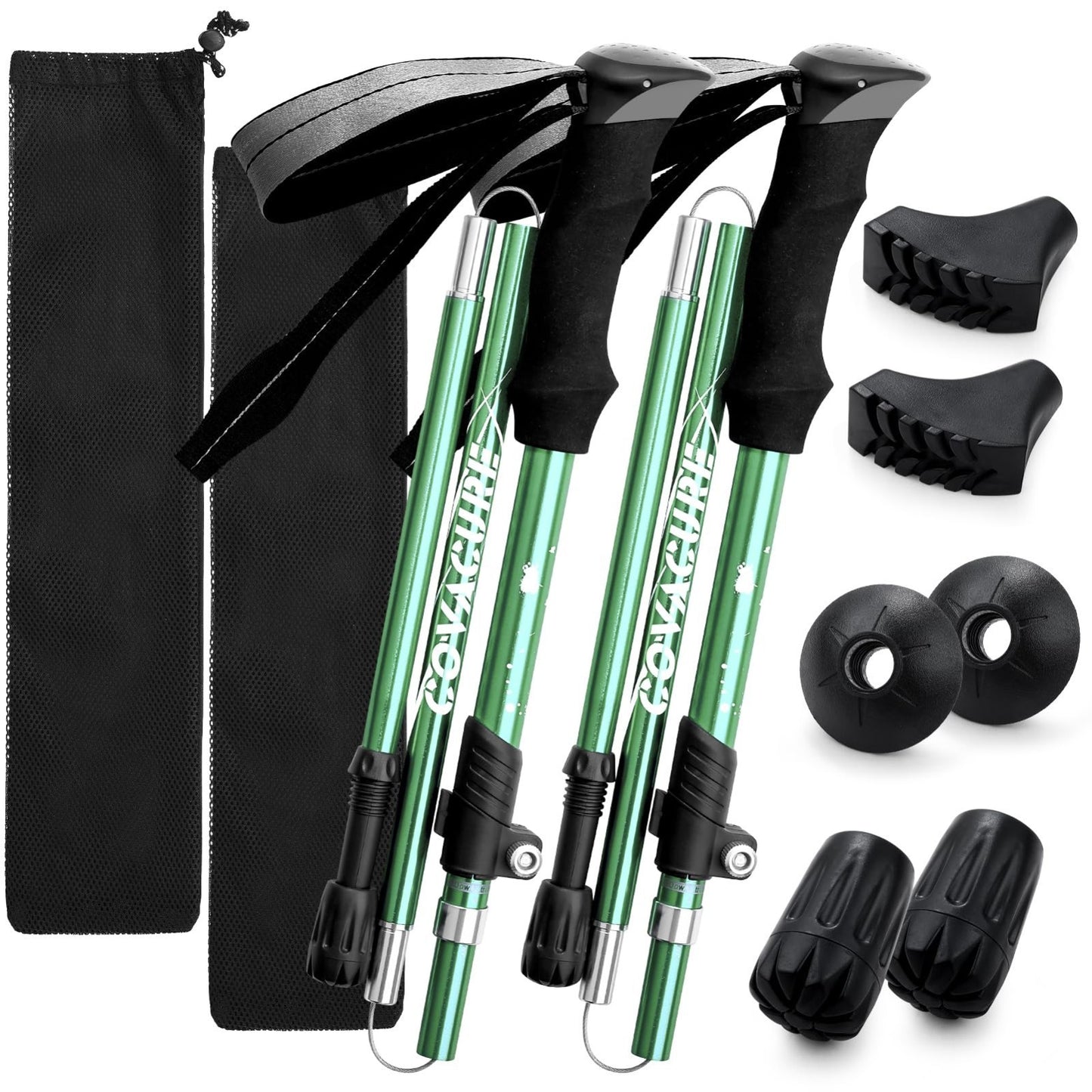 Collapsible Trekking Poles - Lightweight Aluminum Walking Sticks for Hiking, Cam1