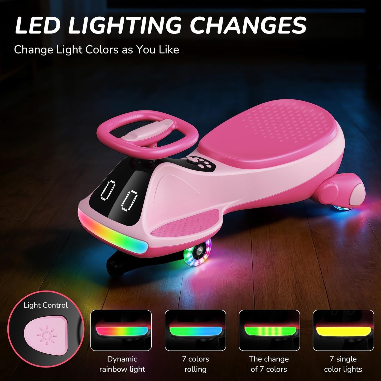 12V Electric Wiggle Car for Kids - Fun Ride-On Toy, Birthday Gift for Ages 3+6