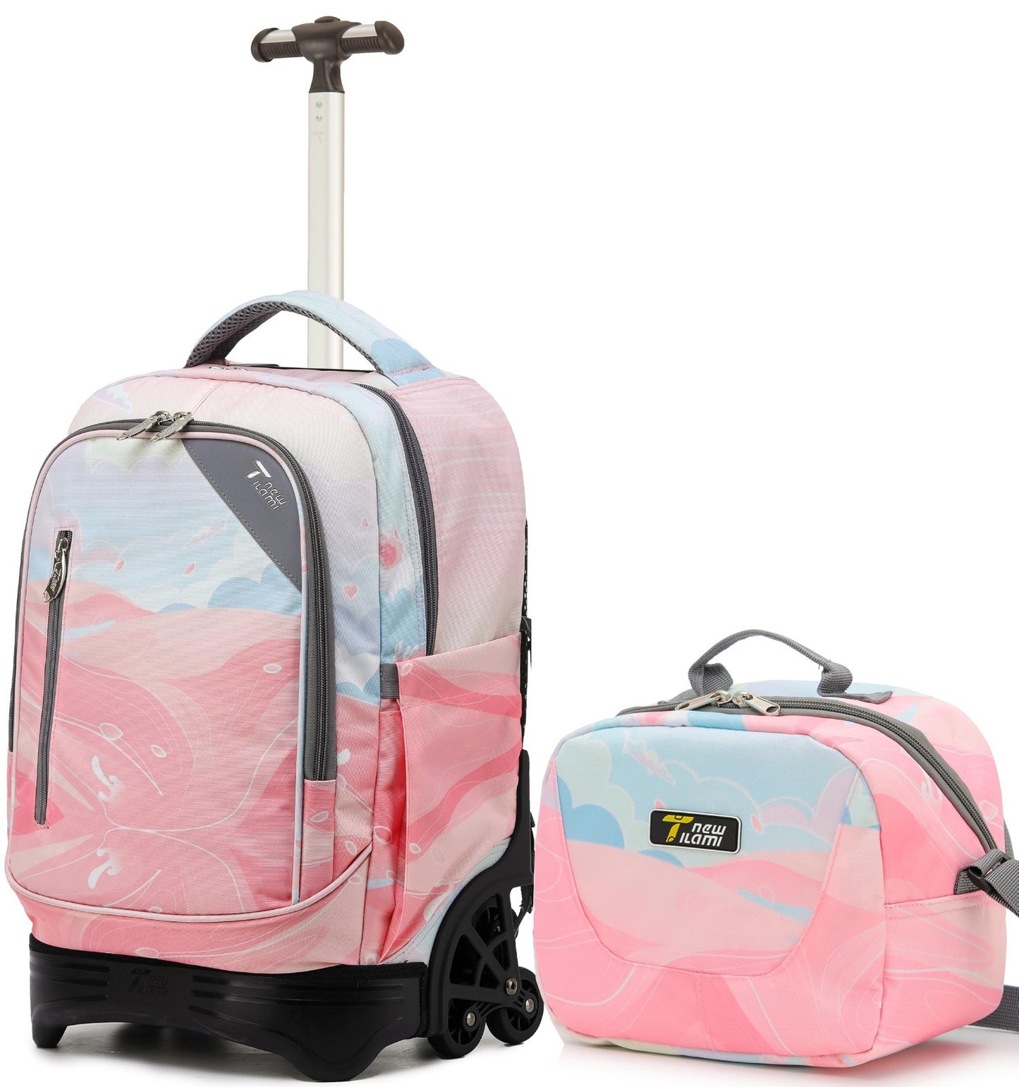 18" Rolling Backpack with Lunch Bag for Kids, School Travel, Girls & Boys1