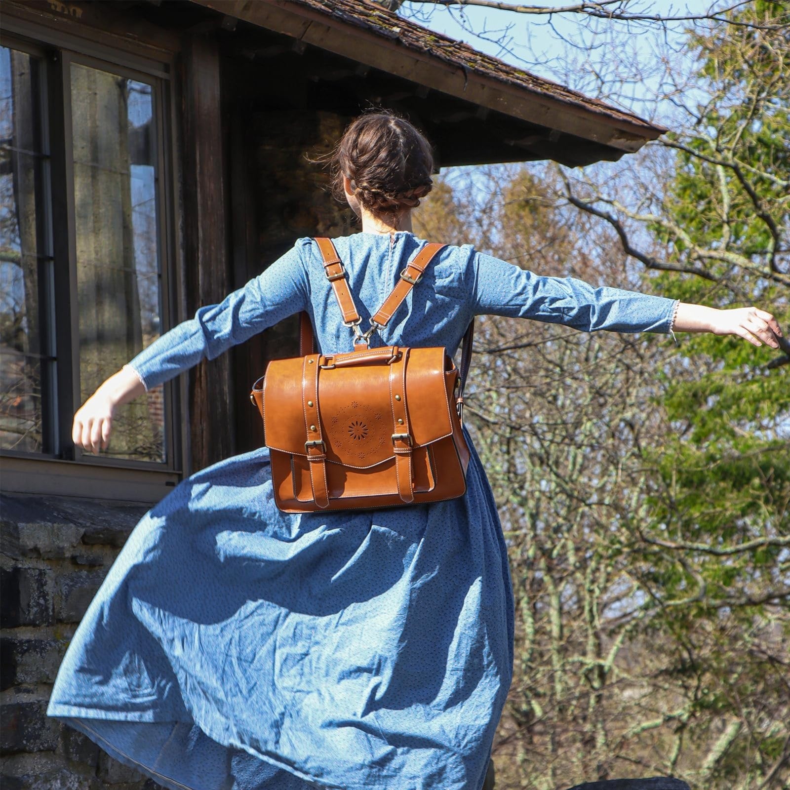 Stylish Vegan Leather Laptop Backpack & Briefcase for Women - Fits 15.6" Laptops2