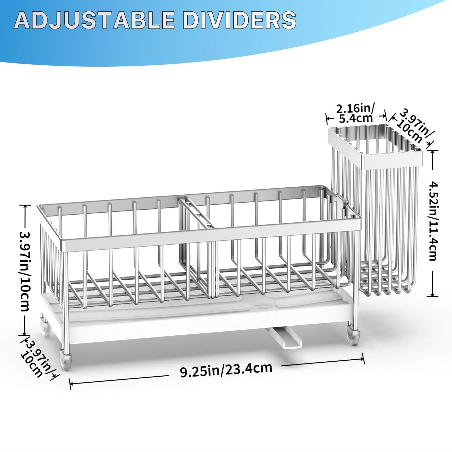 Kitchen Sink Sponge Holder Caddy Organizer, Rustproof 304 Stainless Steel, Count1
