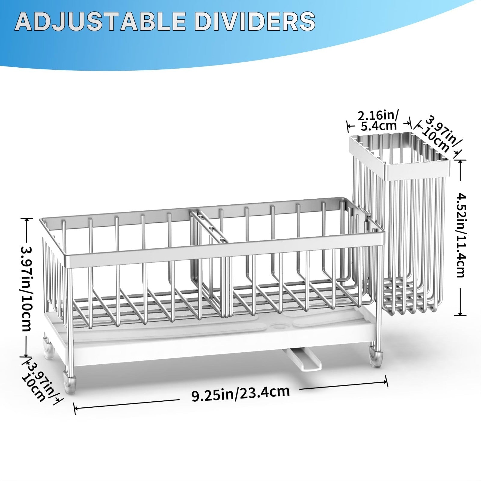 Kitchen Sink Sponge Holder Caddy Organizer, Rustproof 304 Stainless Steel, Count1