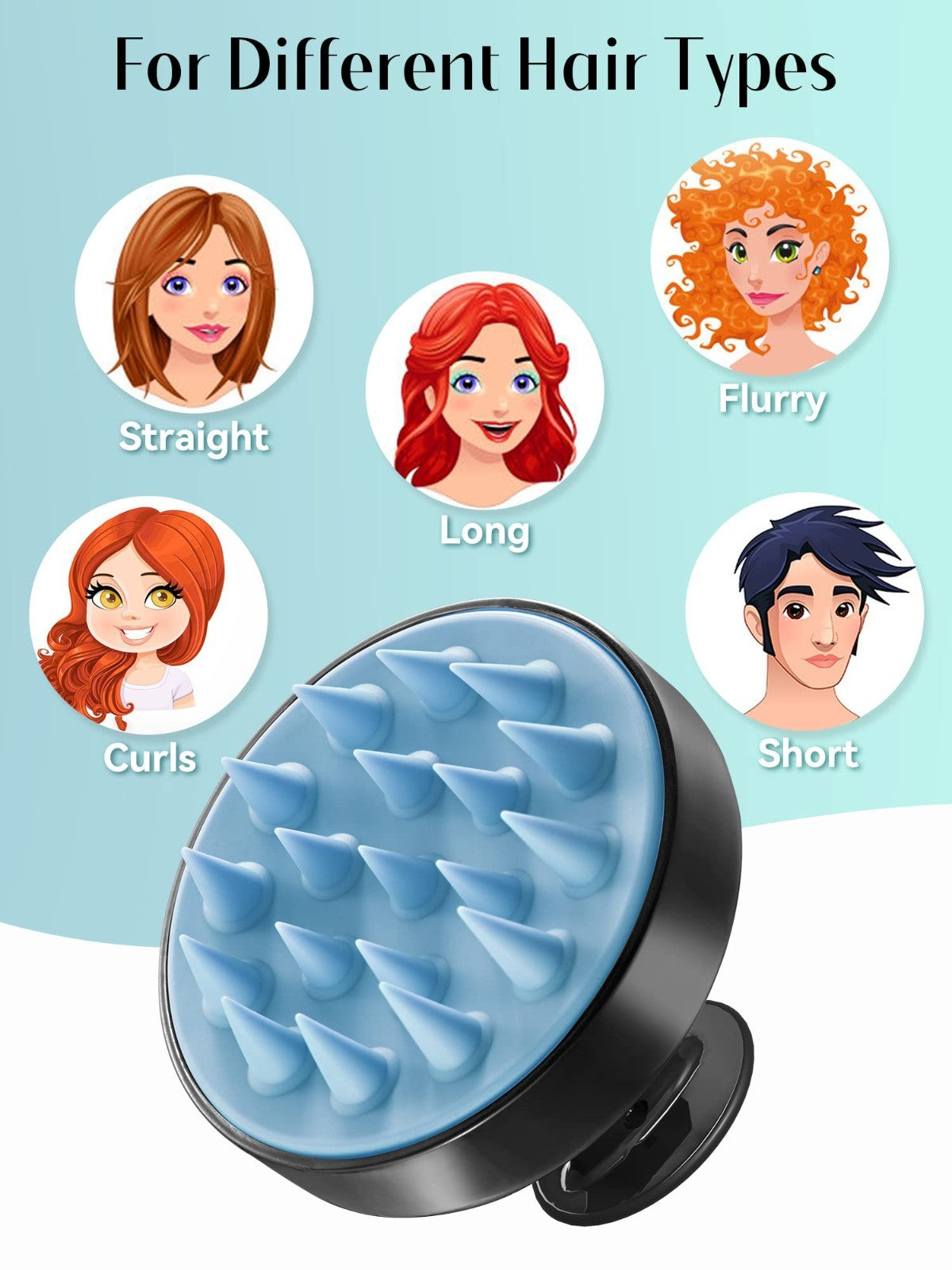 Scalp Massager Shampoo Brush   Soft Silicone Exfoliator for Dandruff & Hair Grow5