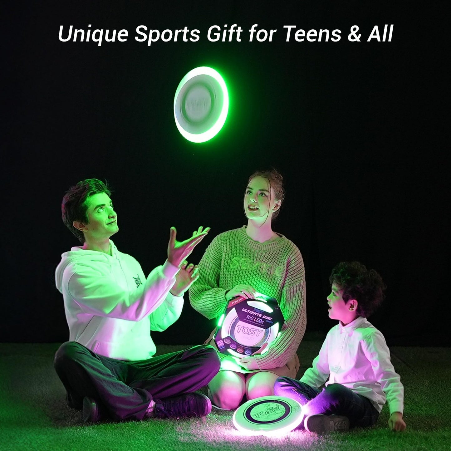 RGB Flying Disc   16 Million Colors, Bright LED Modes, Rechargeable, Waterproof,4