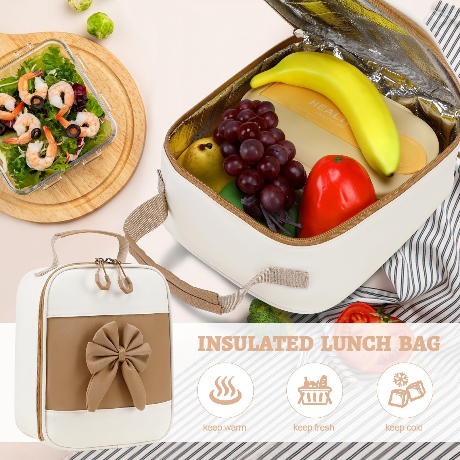 Cute Girls Backpack Set with Lunch Bag & Pencil Case   Stylish School Bag for Ki6