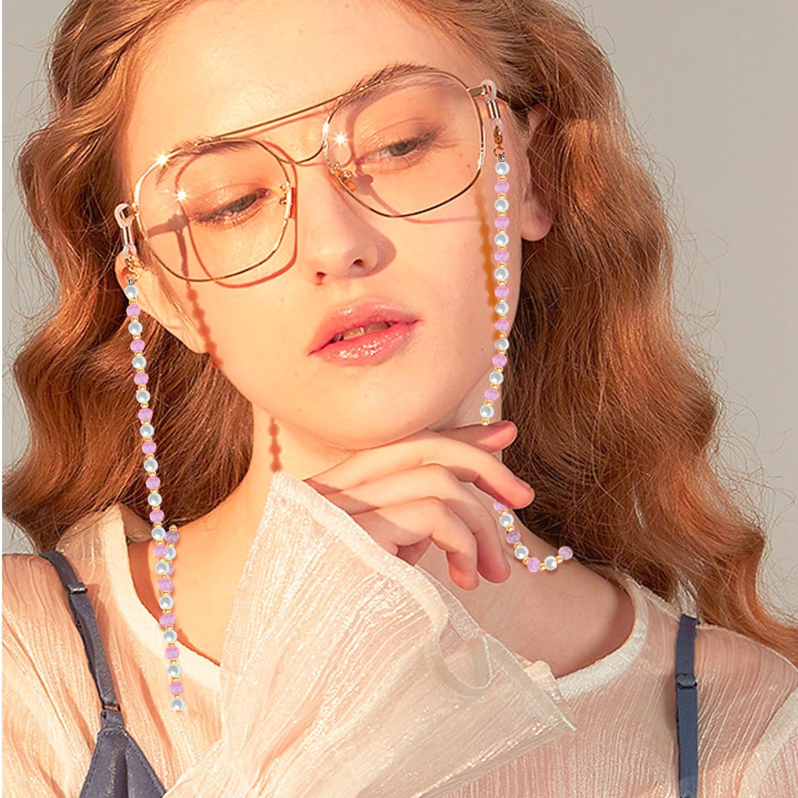 Beaded Eyeglass Chain - 8 Pcs Stylish Glasses Strap Holders for Women, Neck Wear2