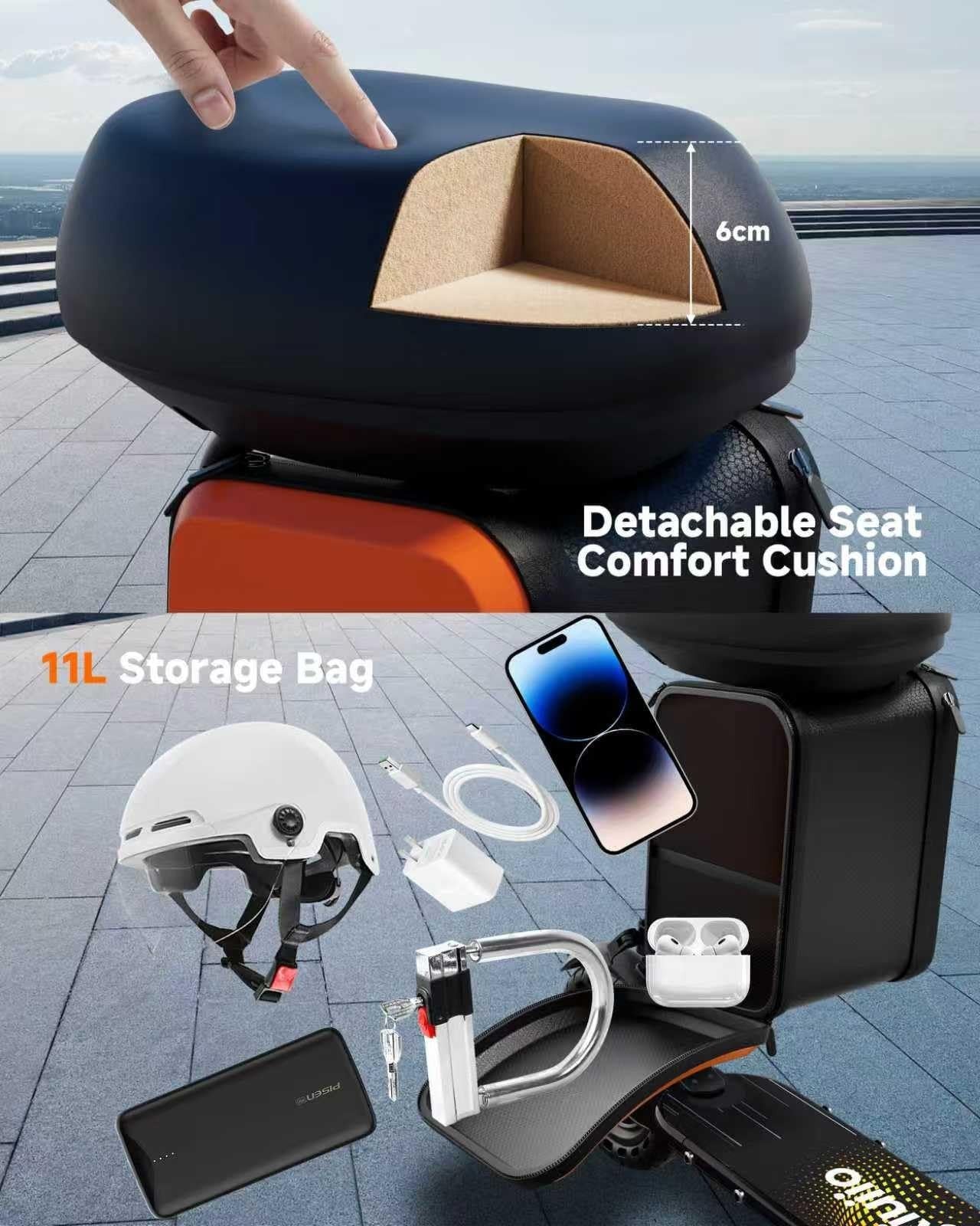 Foldable Electric Scooter, 350W-500W Motor, 9-22 MPH, 10-41 Miles Range, Dual Su2