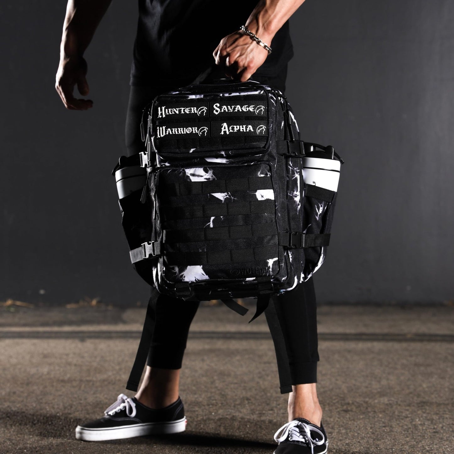 Durable 35L Waterproof Gym Backpack   1000D Oxford, MOLLE Webbing, Laptop Pocket5