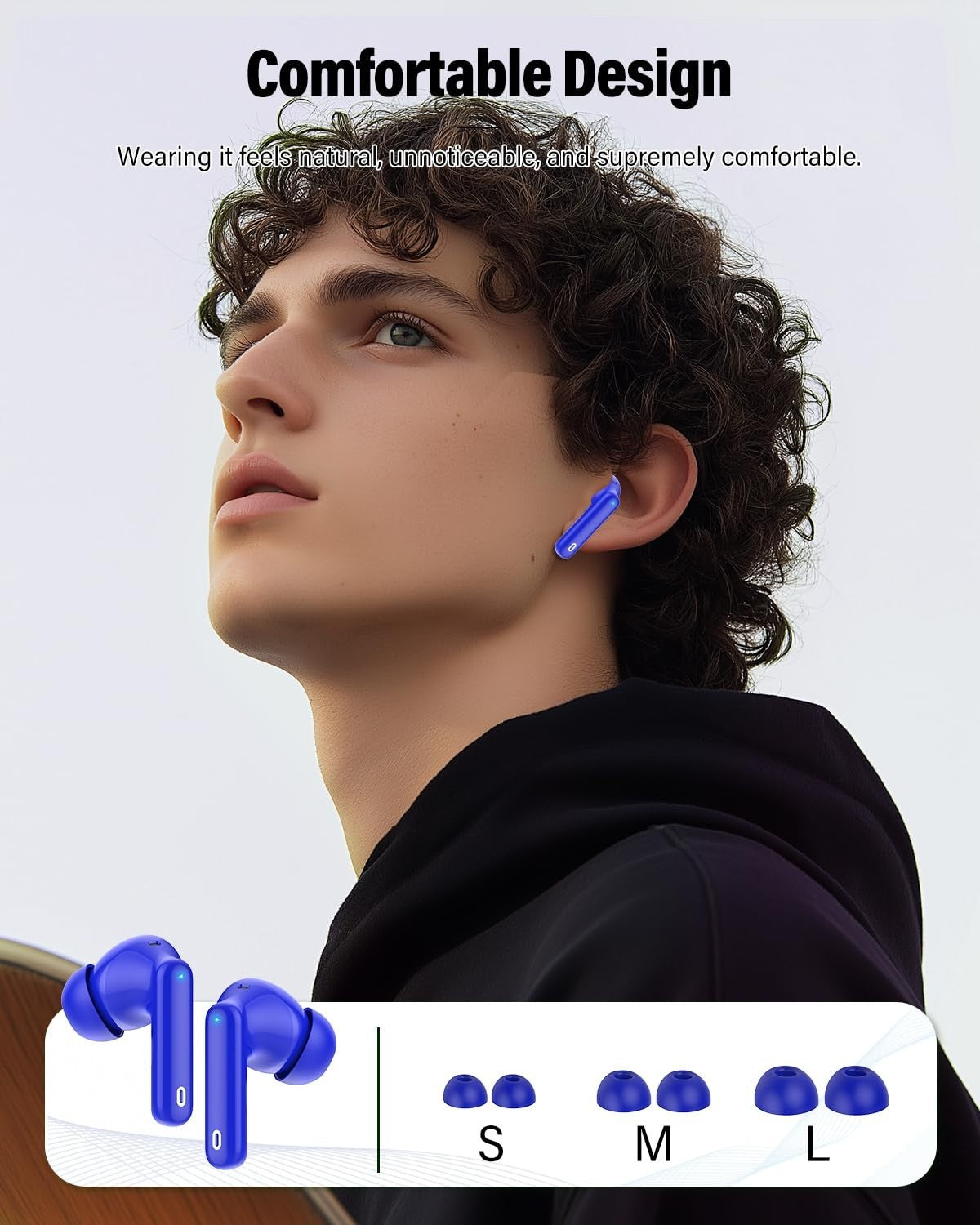 Wireless Bluetooth 5.4 Earbuds, Noise Cancelling, IP7 Waterproof, 36H Playtime,5