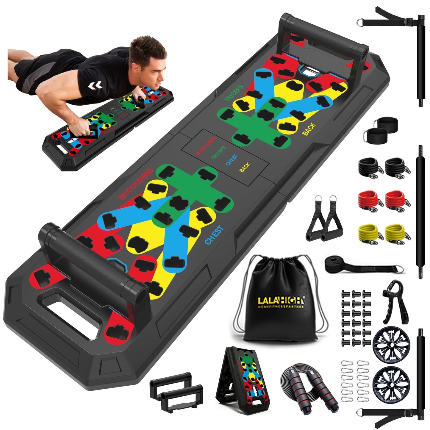 15 in 1 Push Up Board   Multi Functional Home Workout Equipment for Chest & Musc1