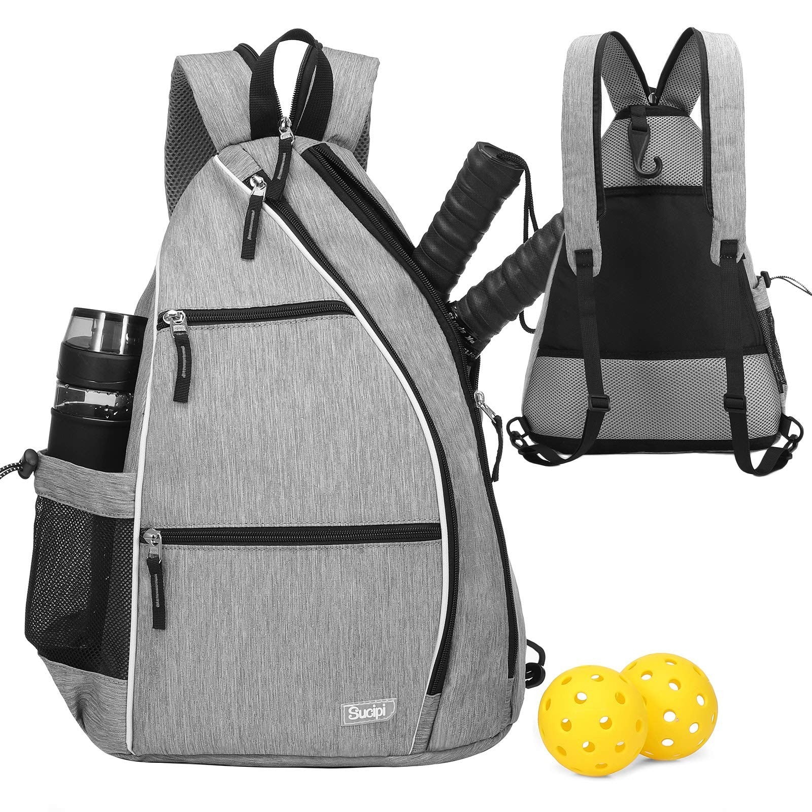 Adjustable Pickleball Backpack with Fence Hook, Large Capacity & Safety Pocket1