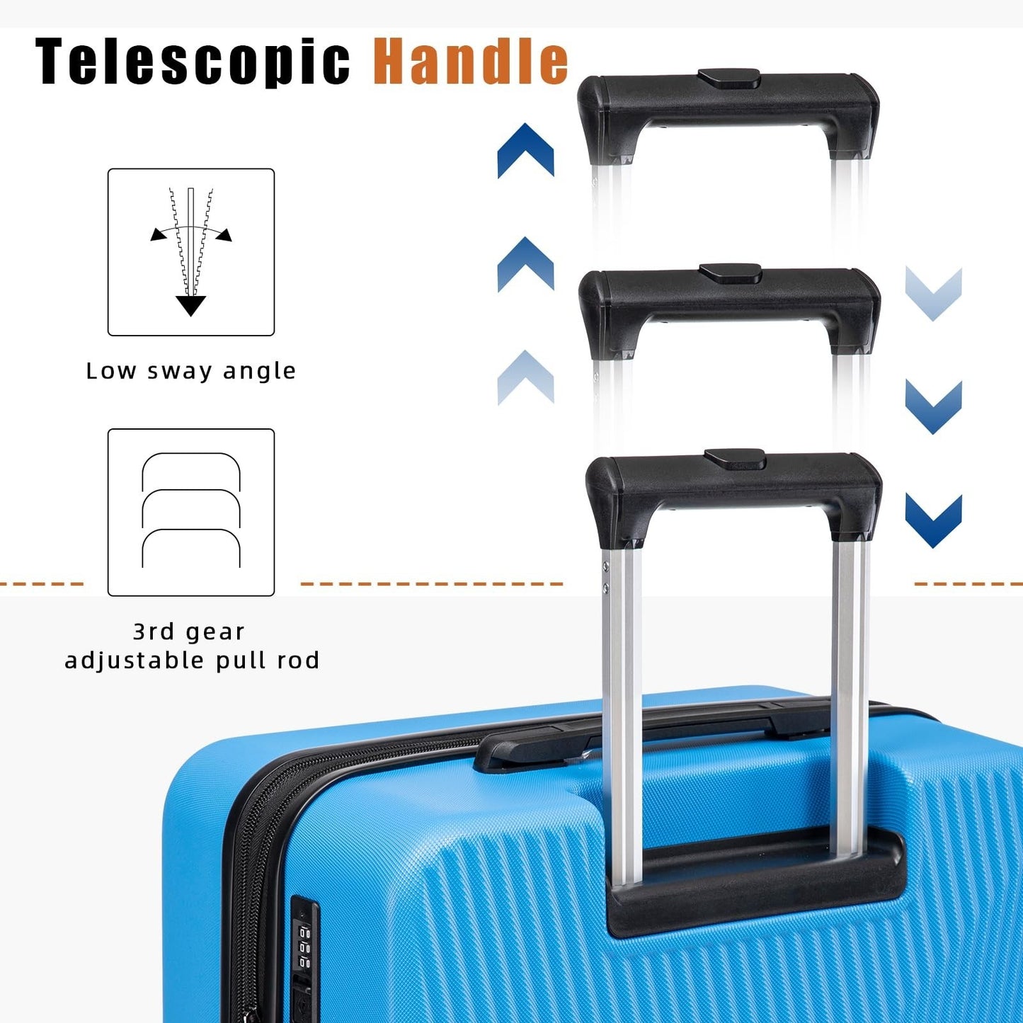 5-Piece Hardshell Luggage Set - TSA Lock, Spinner Wheels, Water-Repellent, 20/244
